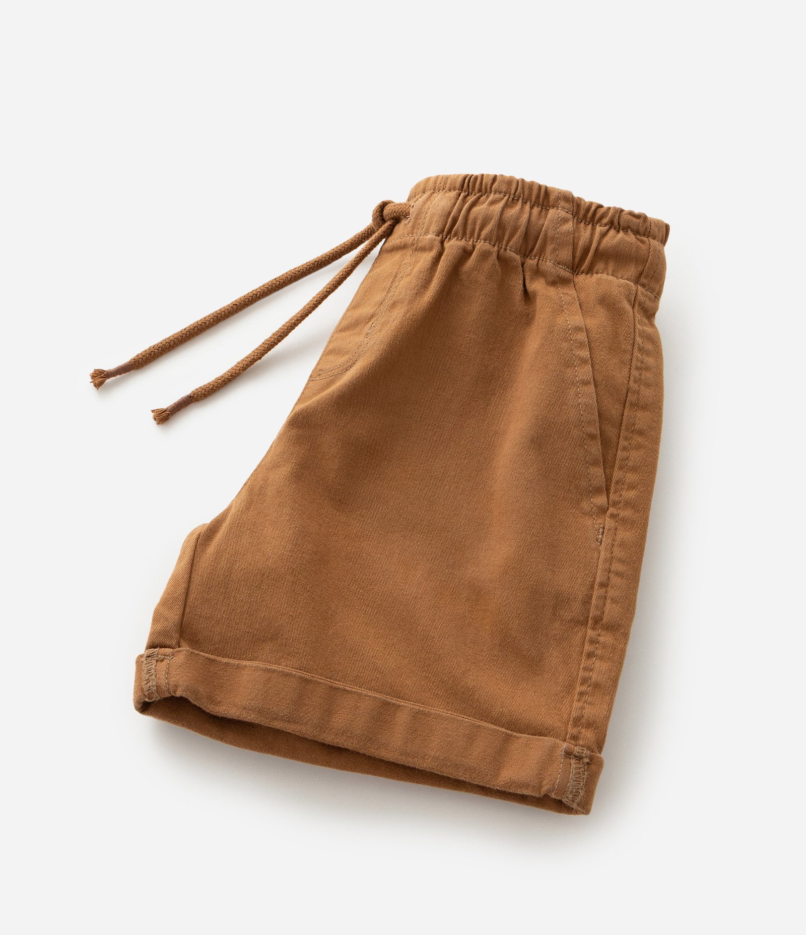 Bermuda Infantil em Sarja com Bolso Faca - Tam 1 a 6 Anos Marrom 7