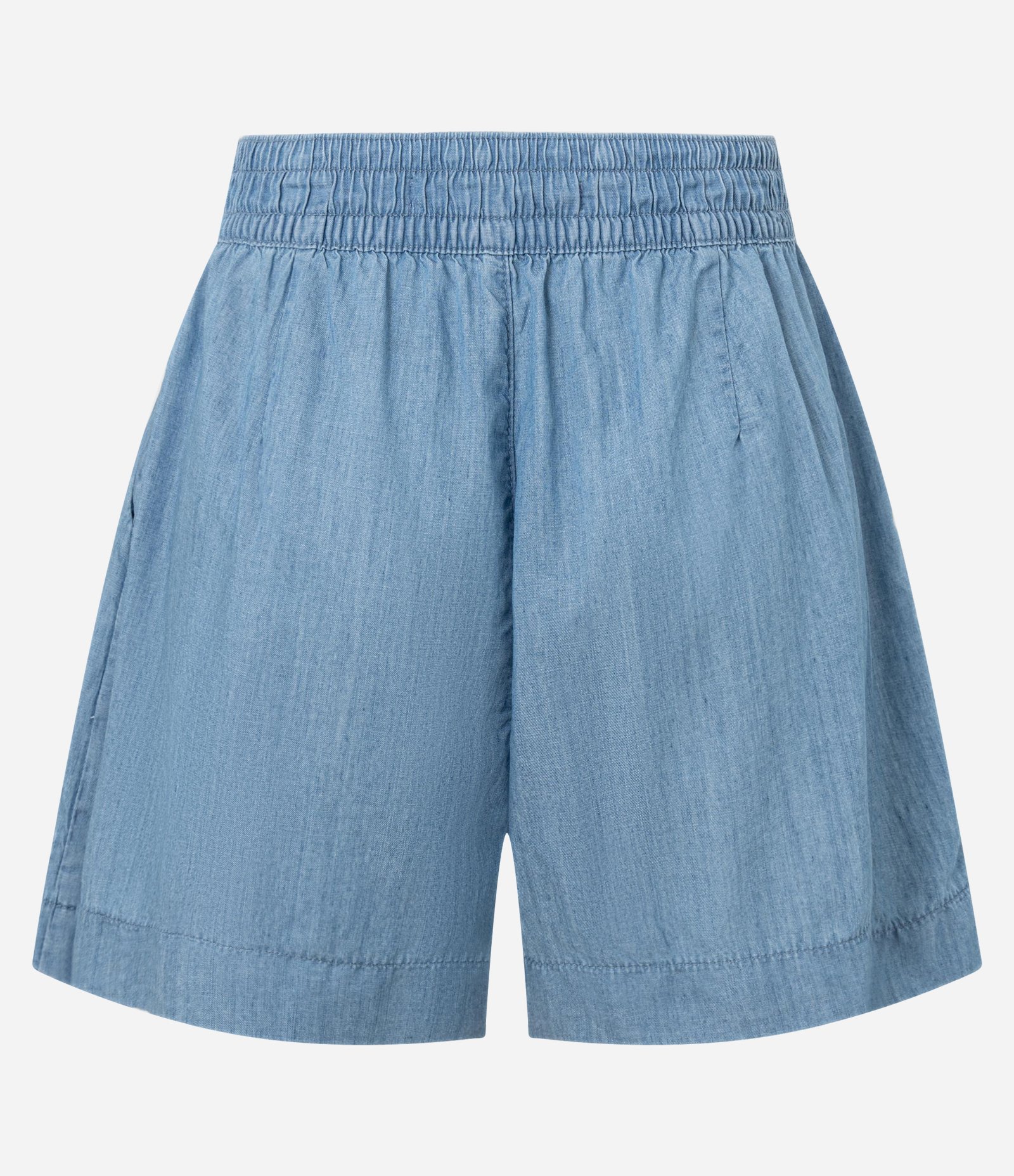 Short Cintura Média em Jeans com Cós Alfaiatado e Pregas Claro 6