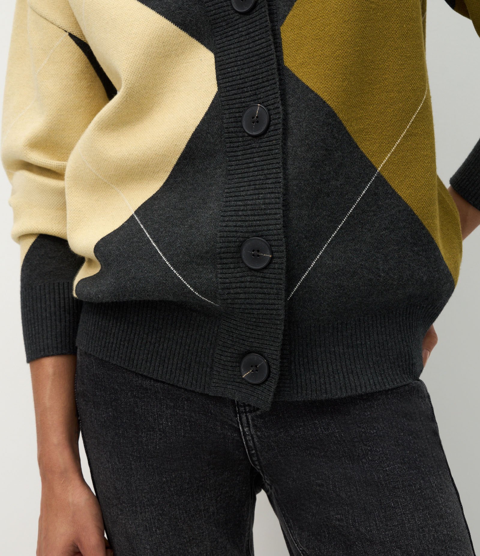 Cardigan em Tricô com Estampa Xadrez Multicores 5