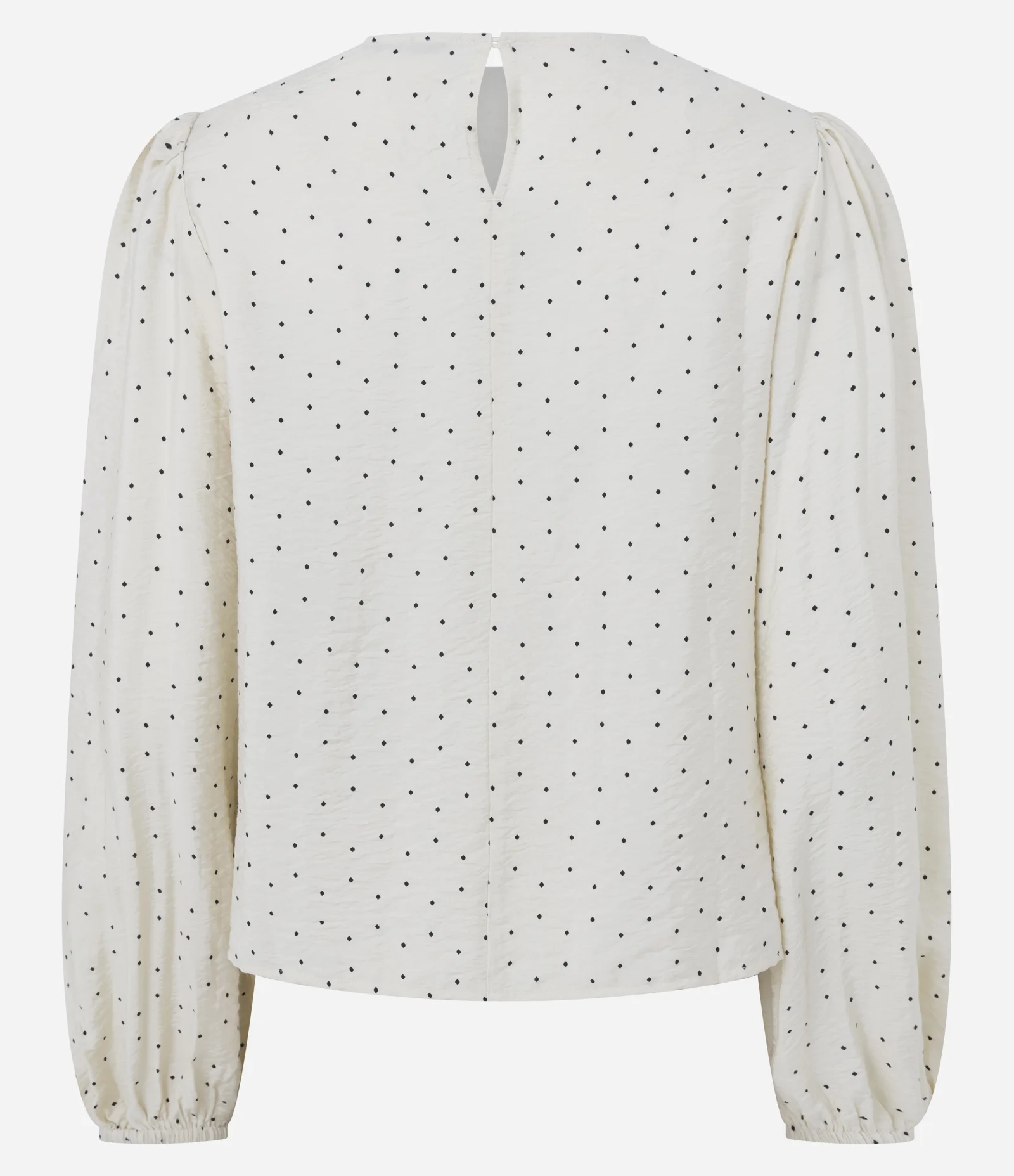 Blusa em Viscose com Estampa de Poá e Mangas Amplas Bege 2