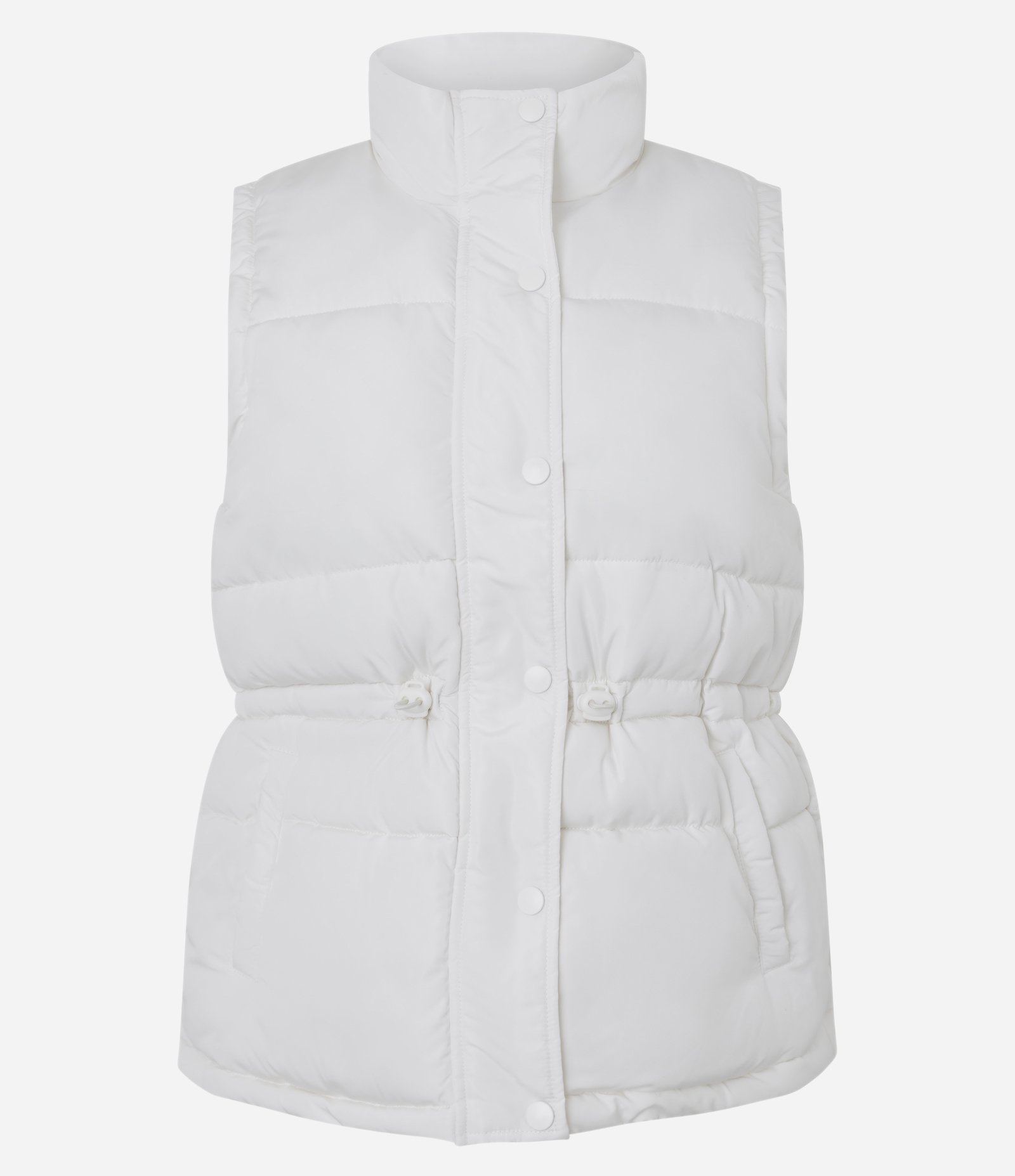 Colete Acolchoado com Regulador na Cintura Branco 1