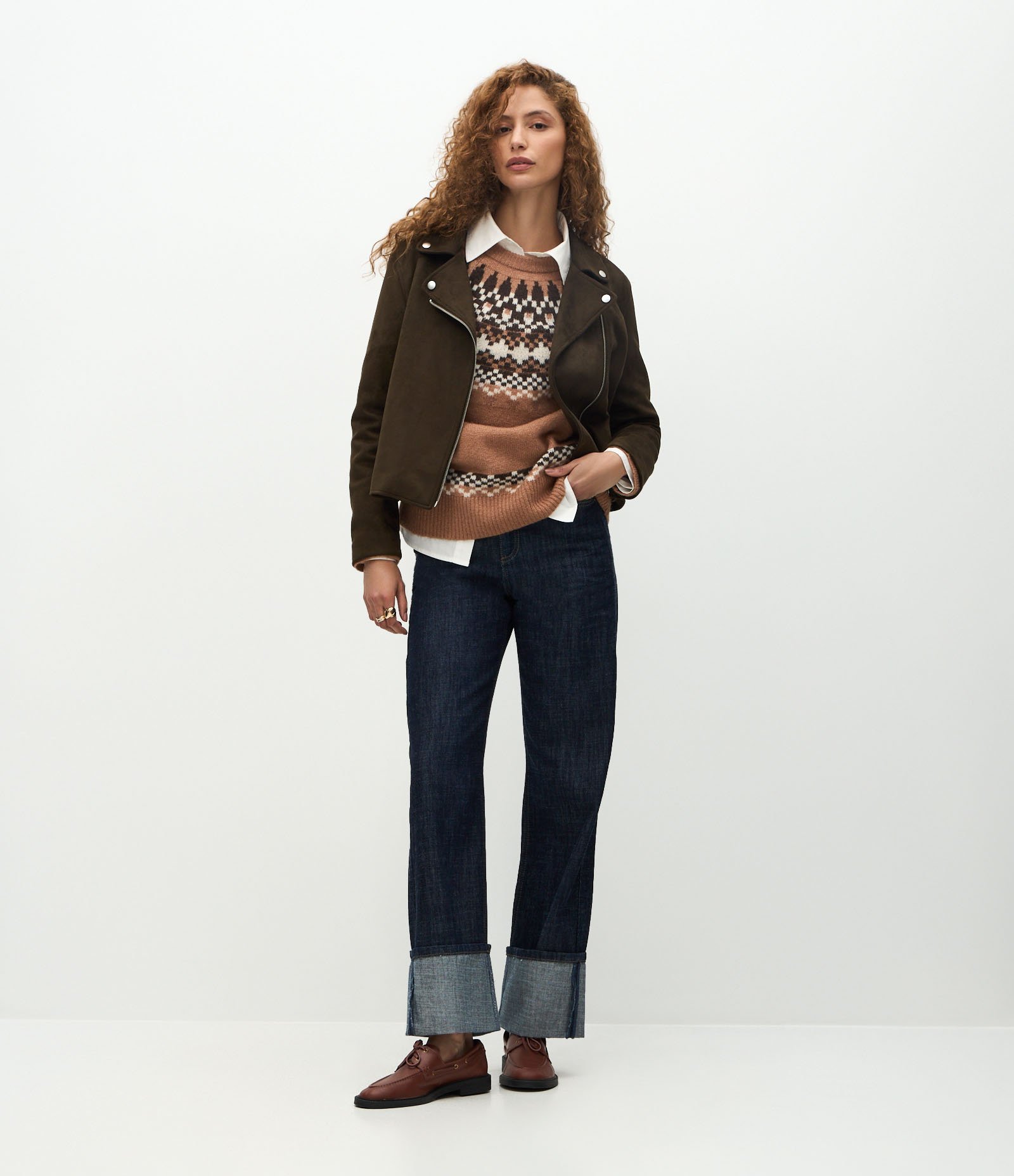 Jaqueta em Suede com Zíper Assimétrico Verde 2