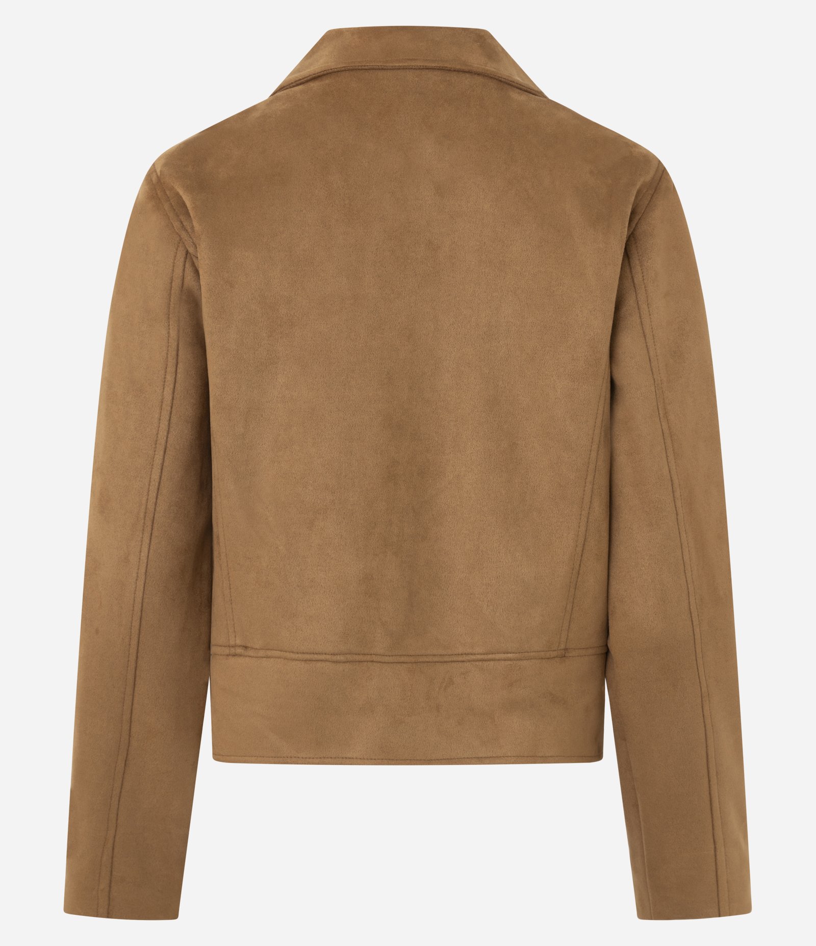 Jaqueta em Suede com Zíper Assimétrico Marrom 7