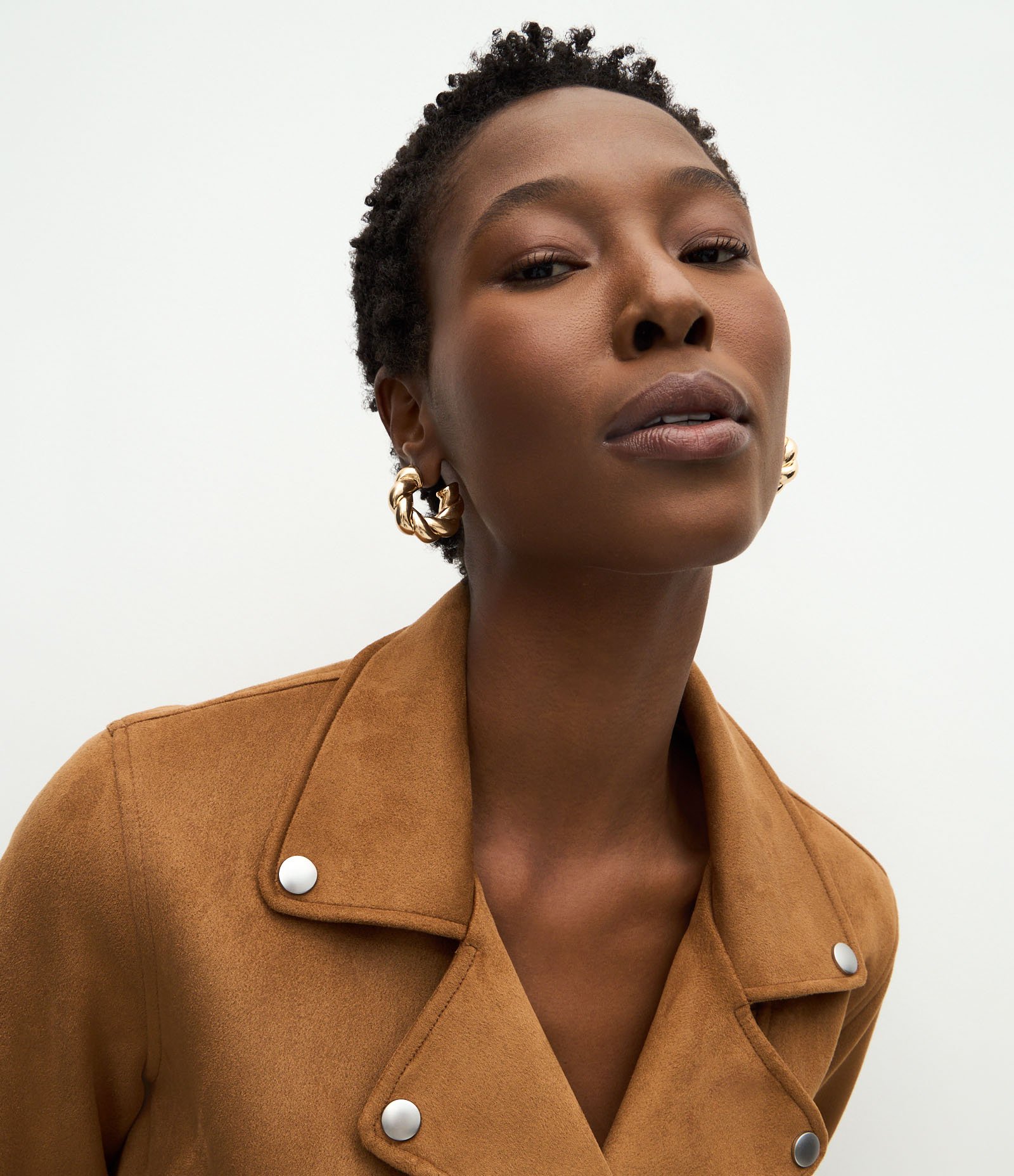 Jaqueta em Suede com Zíper Assimétrico Marrom 3