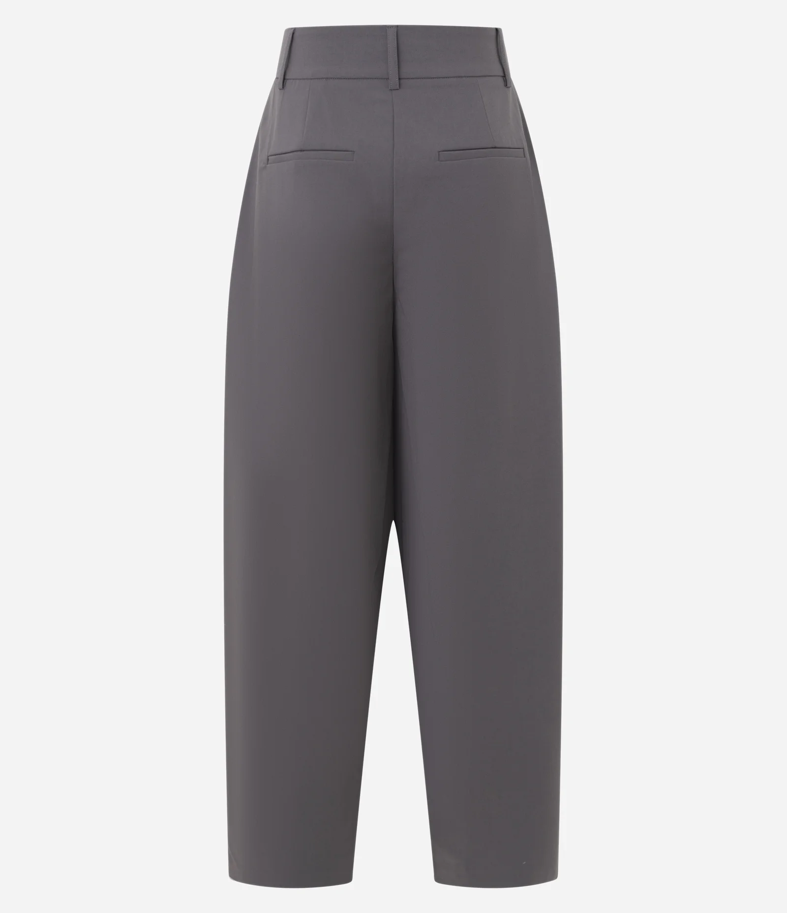 Calça Barrel Alfaiatada com Recortes Frontais Cinza 6