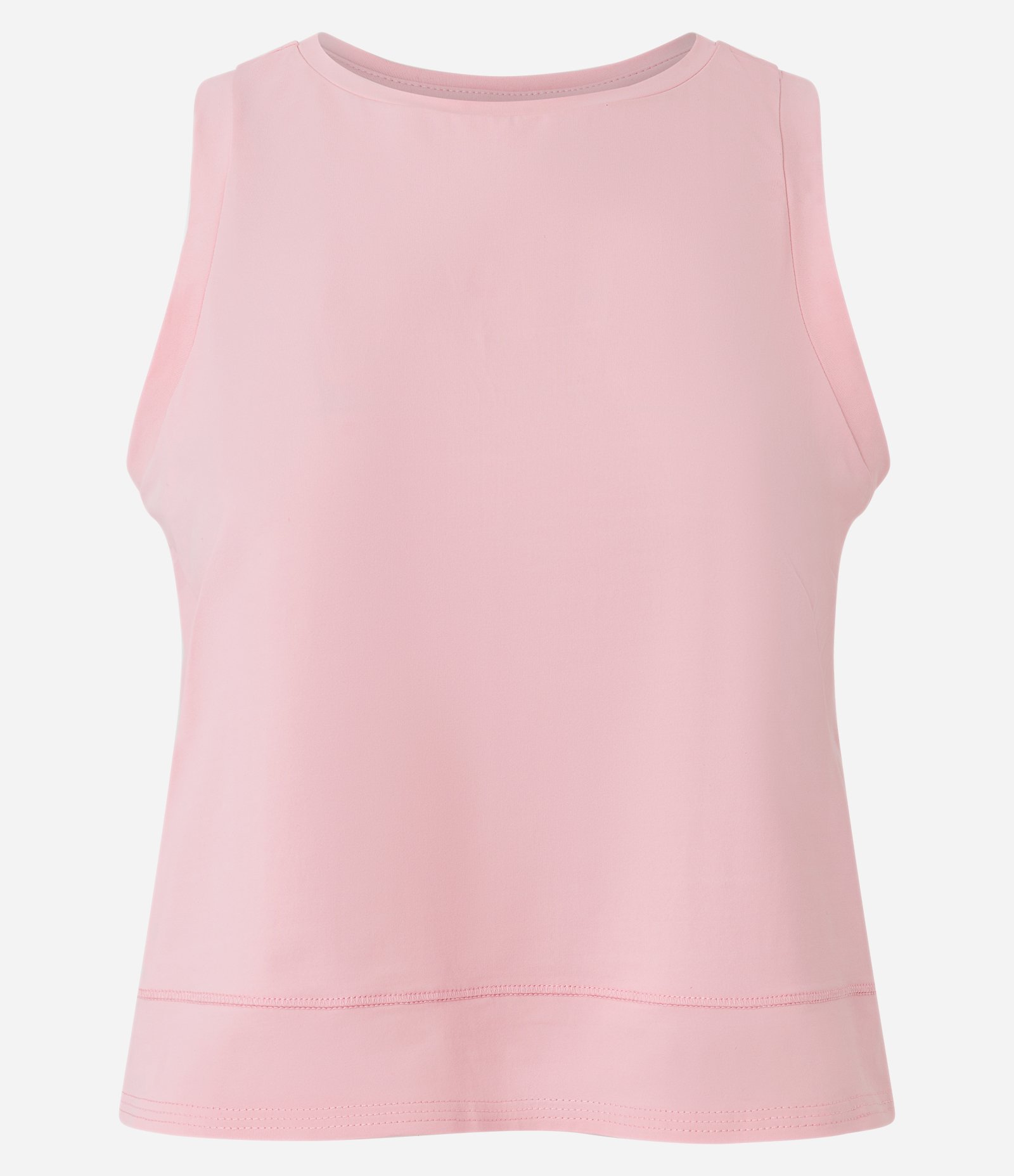 Regata Esportiva em Microfibra com Fenda nas Costas Rosa Claro 1