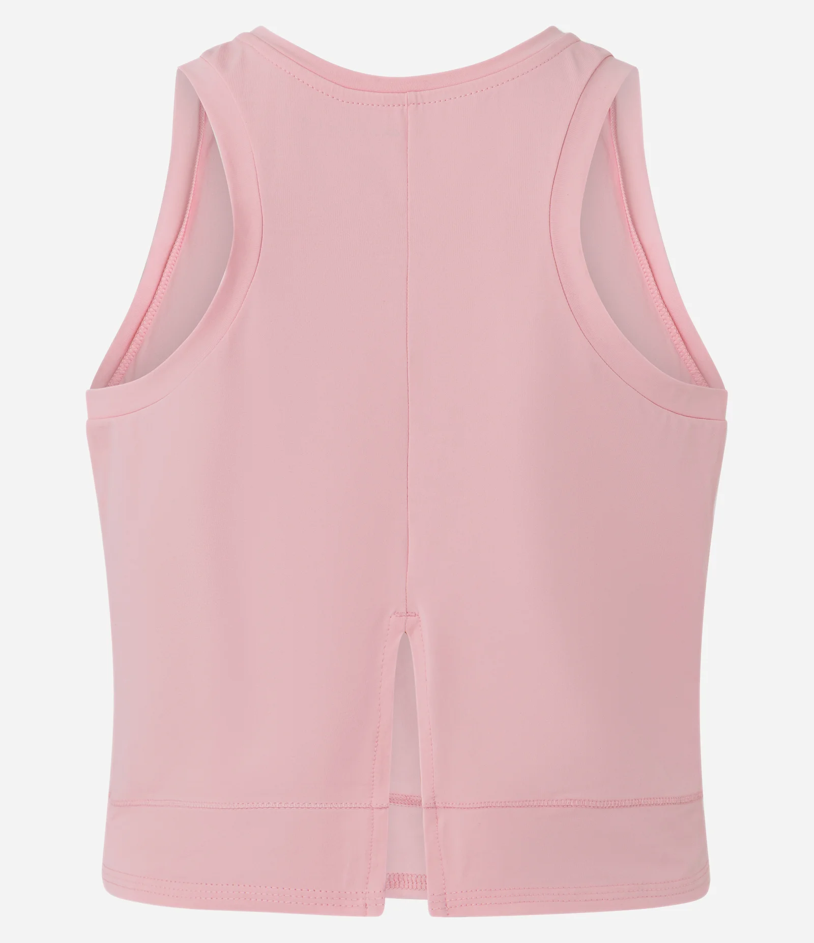 Regata Esportiva em Microfibra com Fenda nas Costas Rosa Claro 2