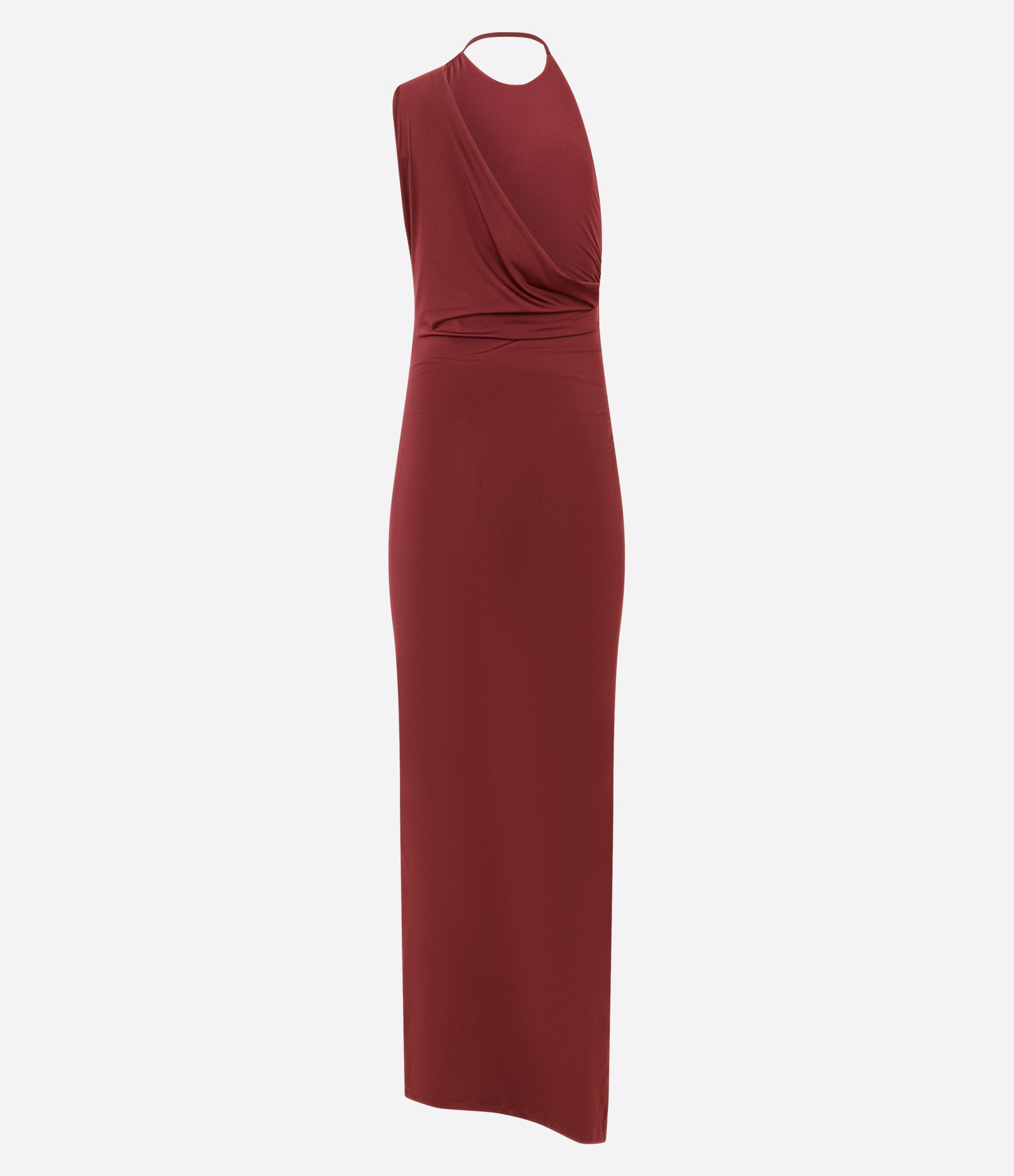 Vestido New Midi em Microfibra com Fenda Vermelho 8