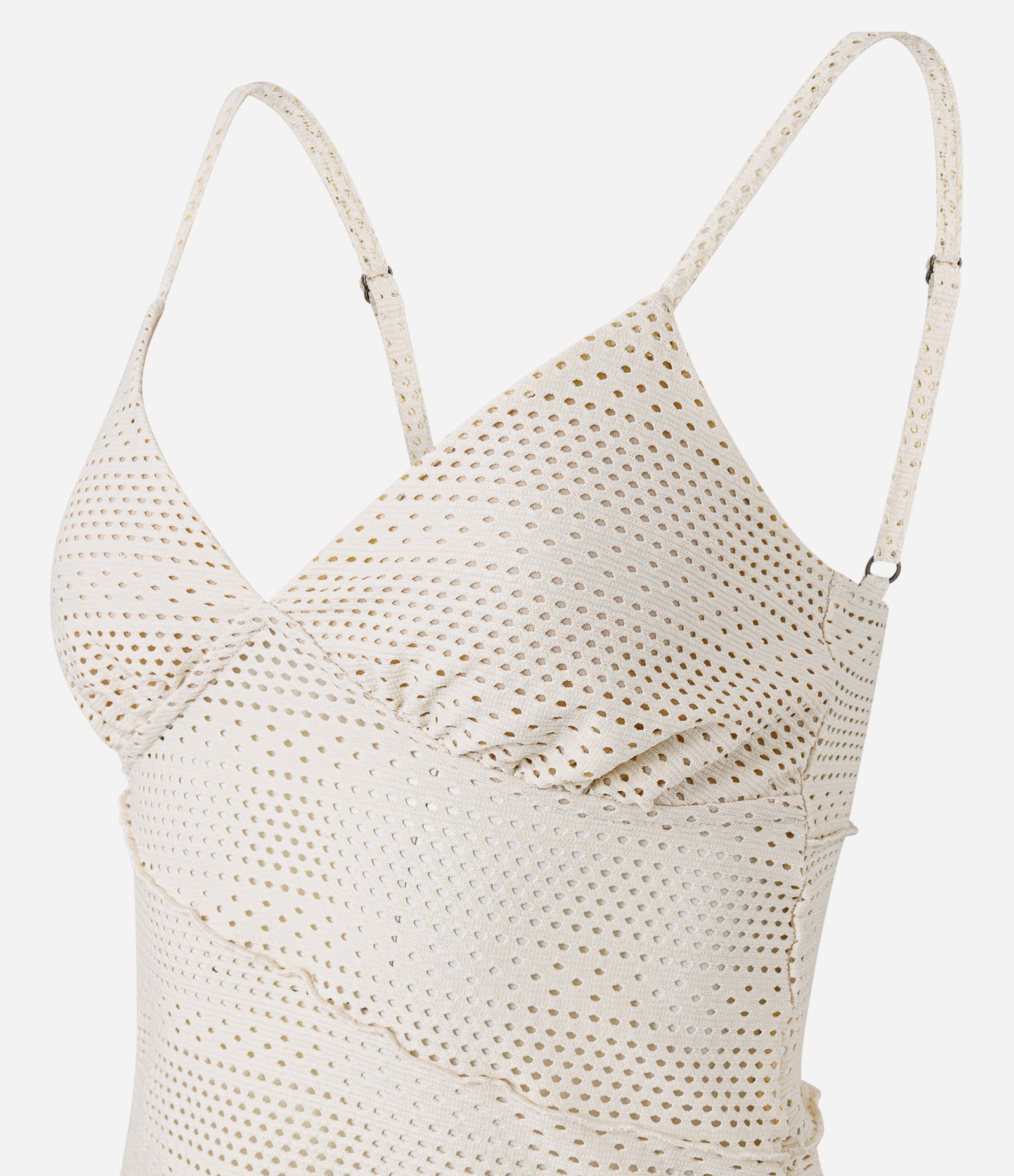 Blusa Assimétrica de Alcinha Texturizado Off White 7