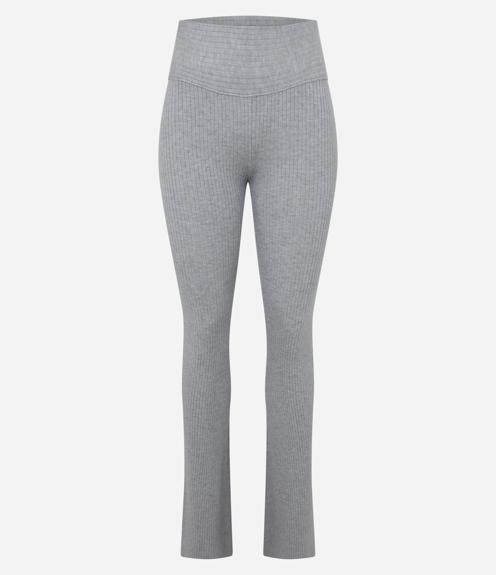 Calça Flare em Tricô Cinza 5