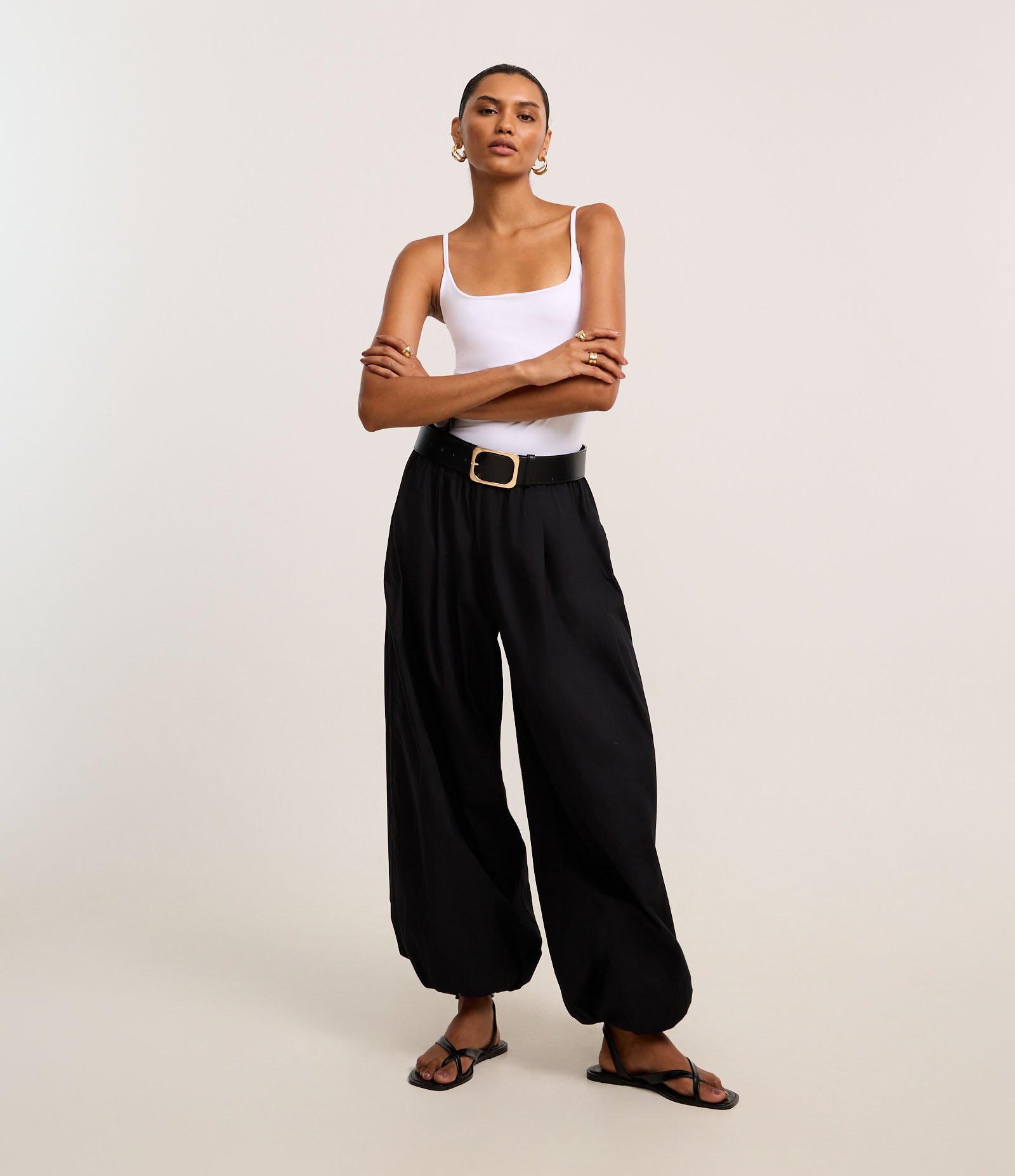 Body de Alça em Microfibra com Decote U Branco 2