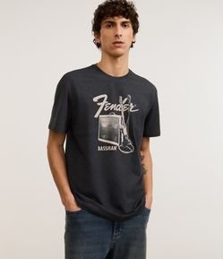 Camiseta Comfort em Meia Malha com Estampa Fender Bassman
