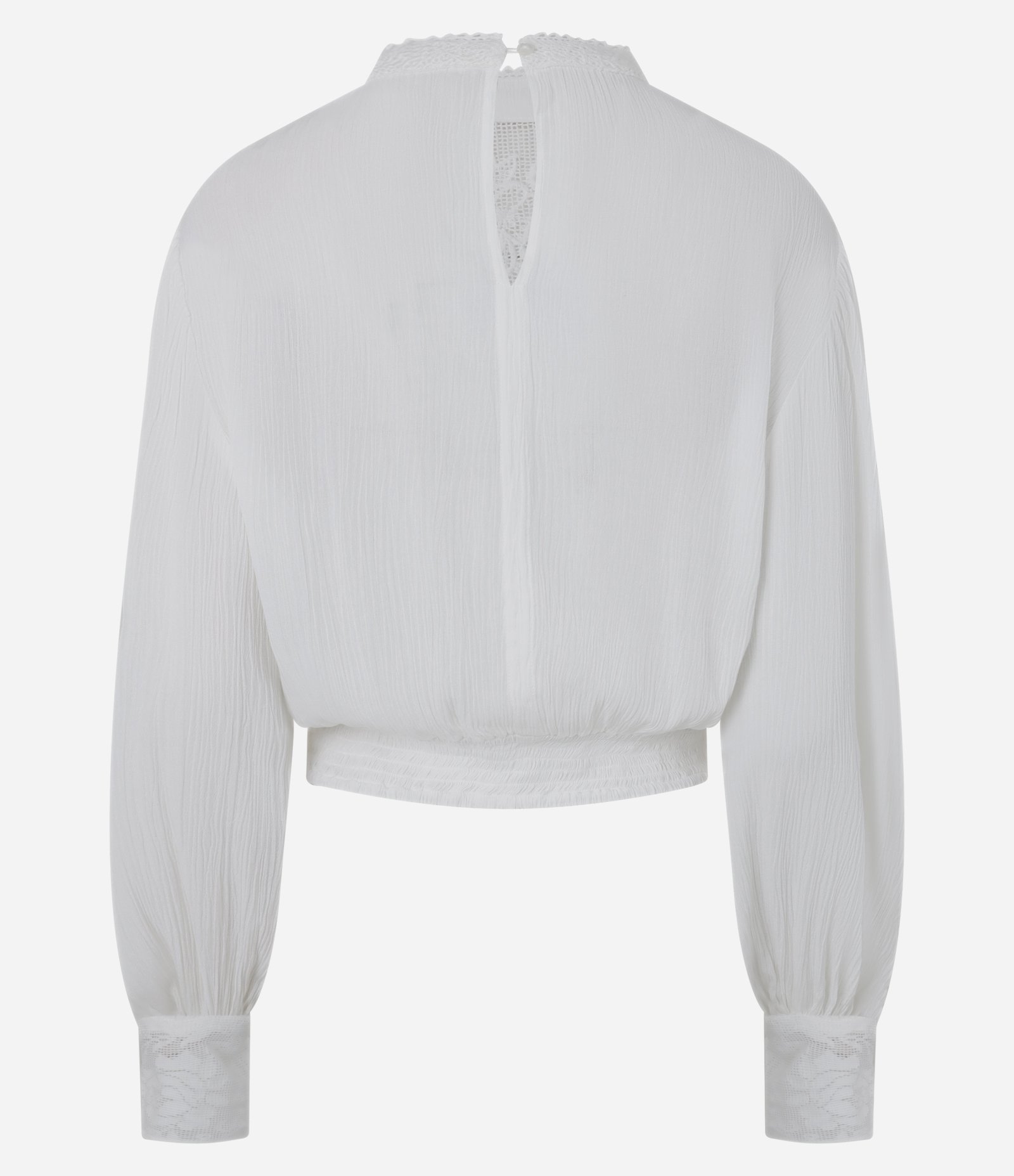 Bata em Viscose com Bordados Frontais Branco 3