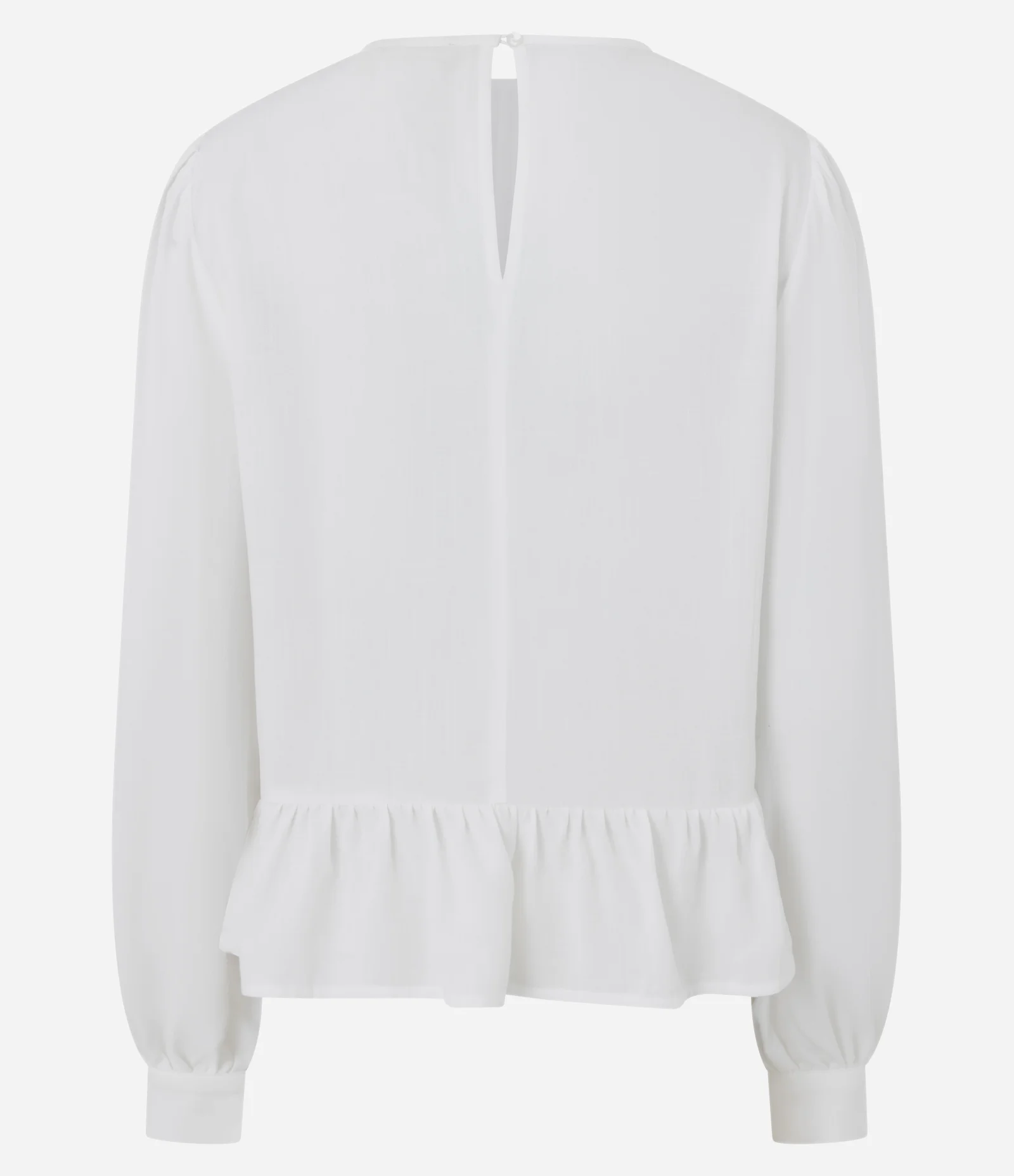 Blusa Bata em Viscose com Detalhamento de Entremeios Branco 7