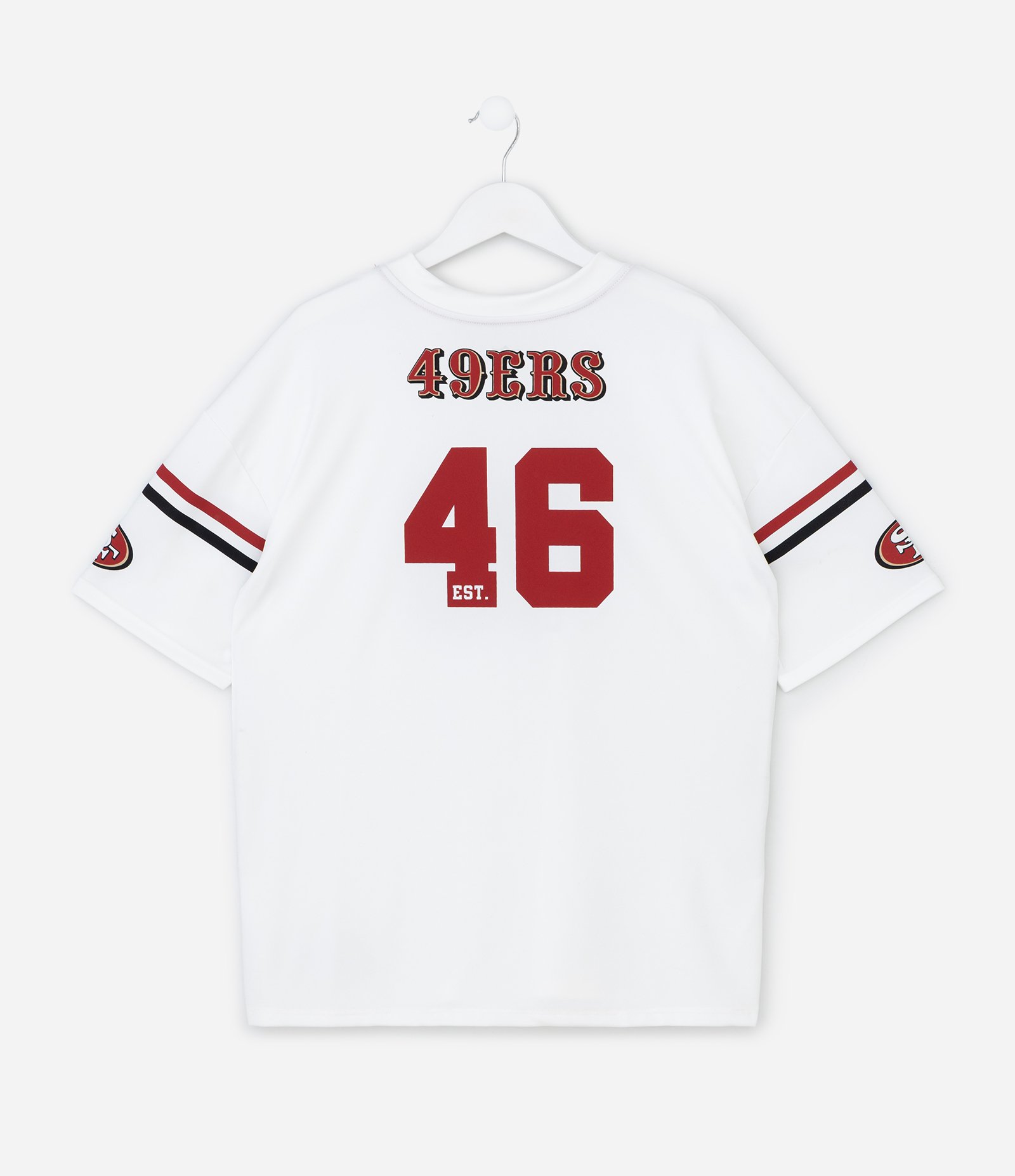 Camiseta Infantil Esportiva com Estampa 49ers NFL – Tam 5 a 14 Anos Branco 2