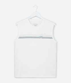 Regata Infantil com Estampa Listras - Tam 5 a 14 Anos