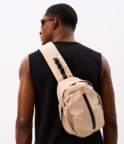 Bolsa Masculina Sling Transversal com Zíper