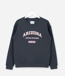 Casaco Infantil com Lettering Arizona em Chenille – Tam 7 a 16 Anos