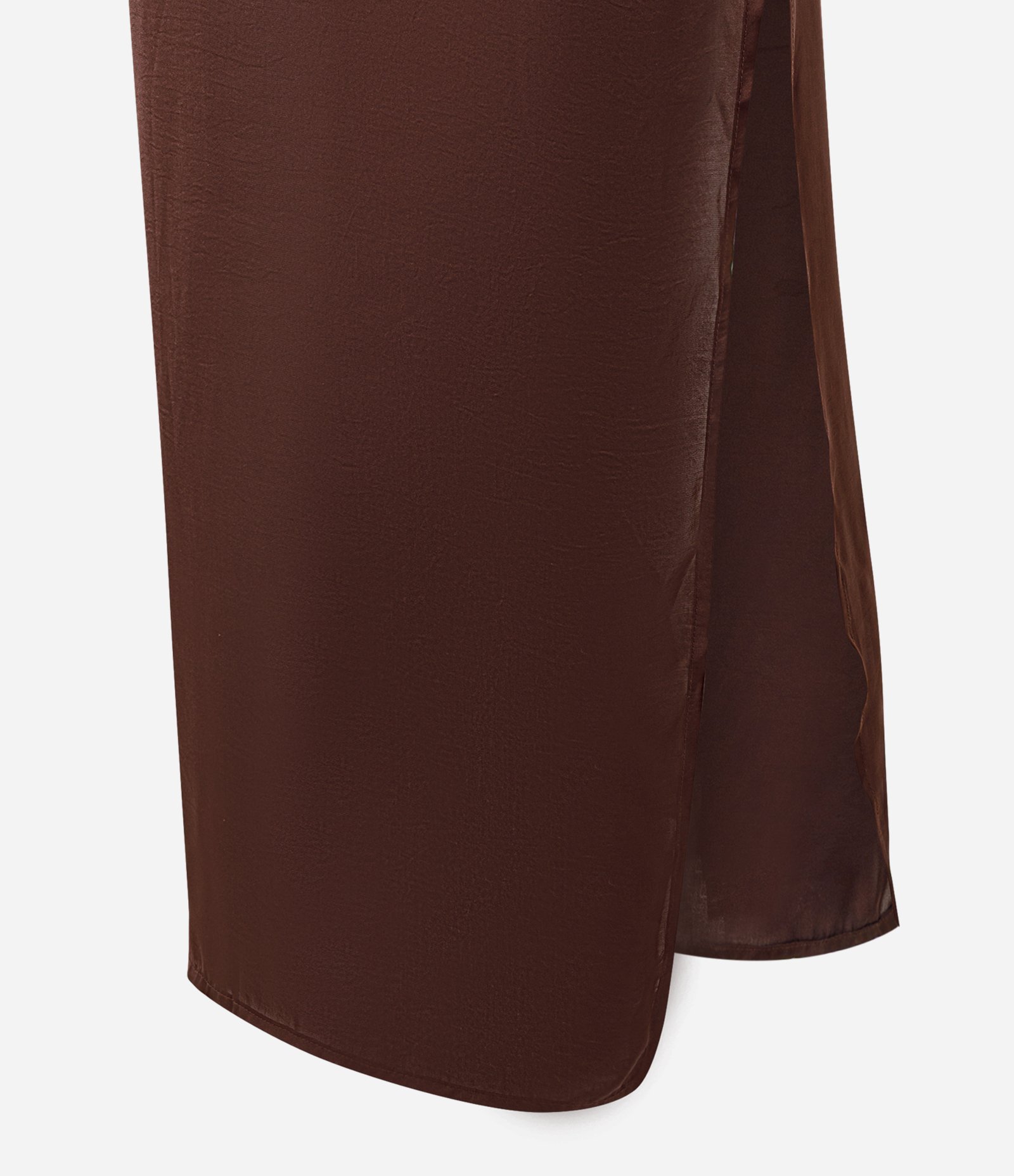 Vestido New Midi com Aplicação de Renda Marrom 8