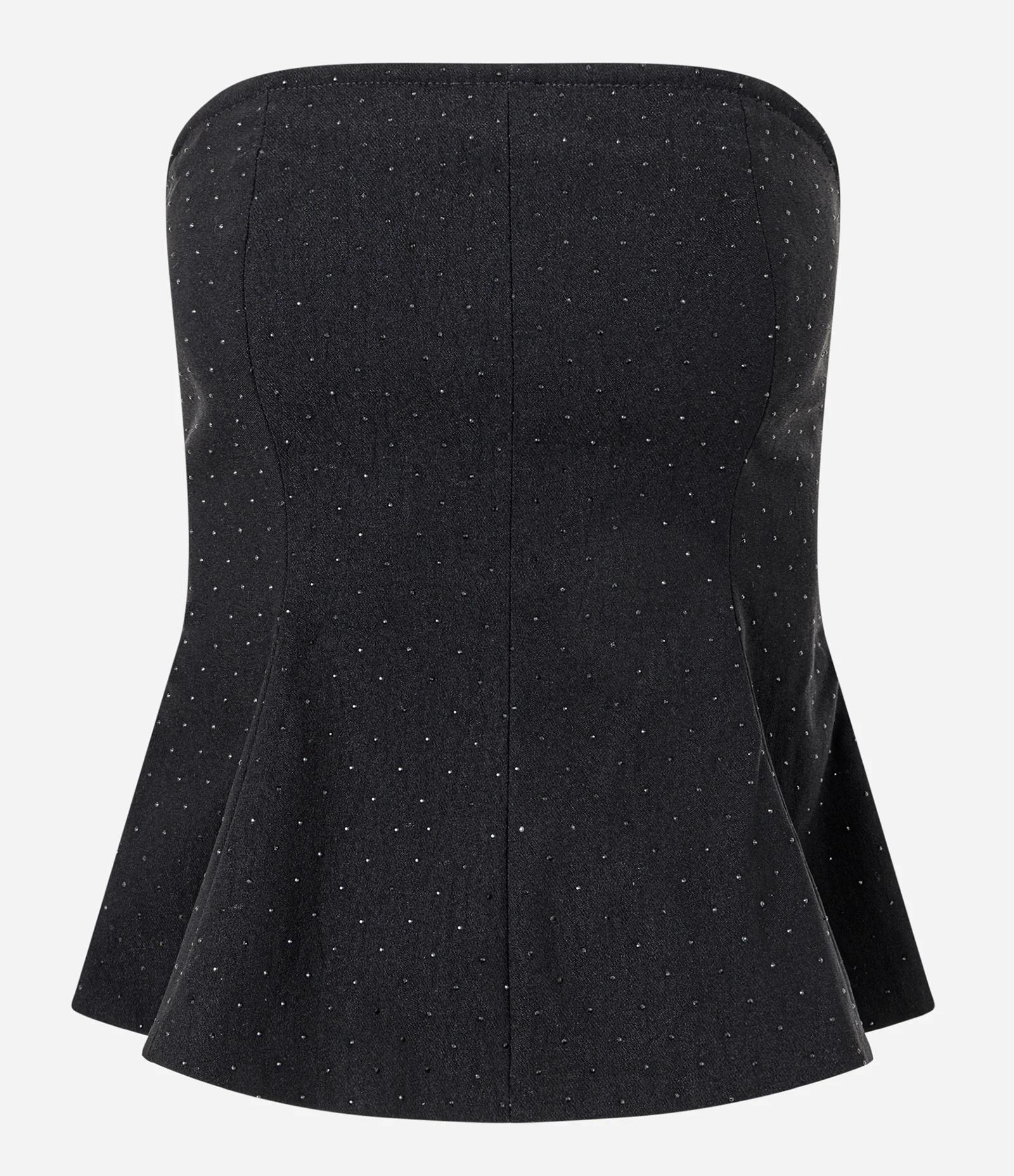 Blusa Sem Manga em Bengaline com Pedrarias Preto 4