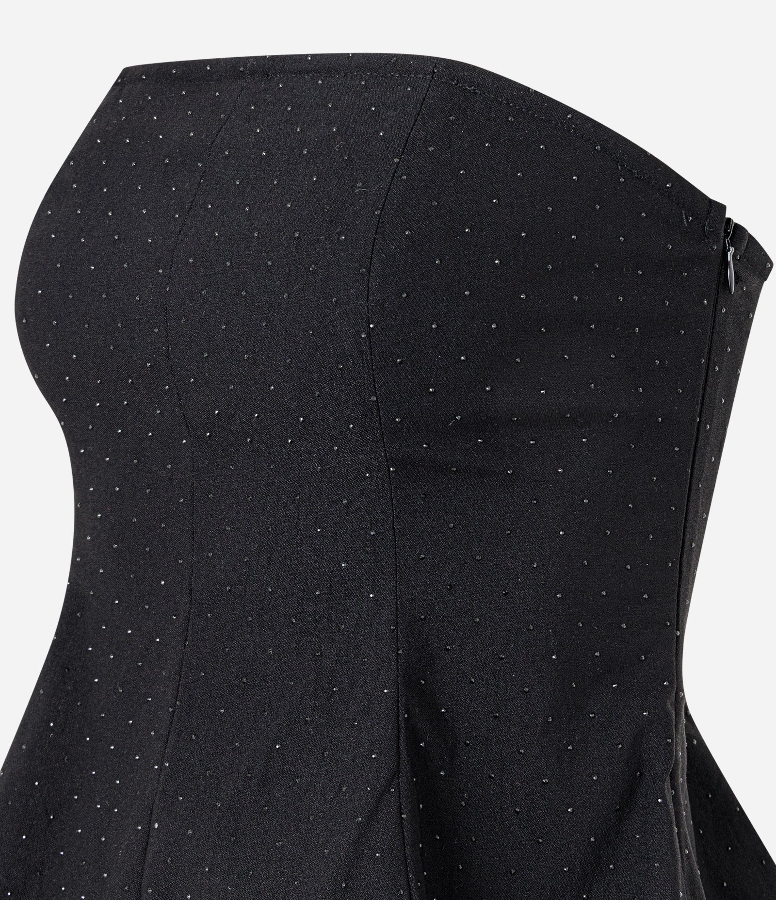 Blusa Sem Manga em Bengaline com Pedrarias Preto 5