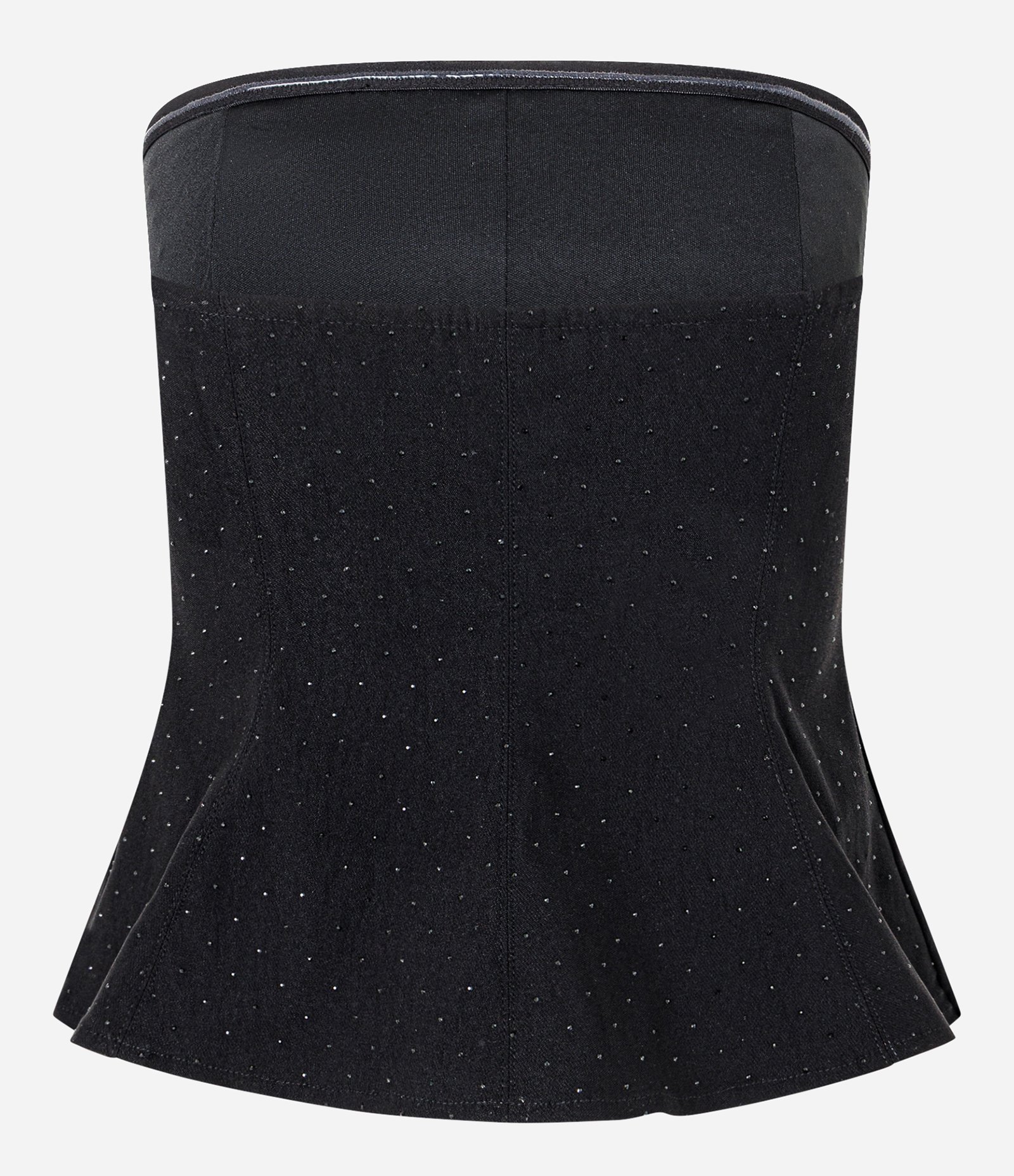 Blusa Sem Manga em Bengaline com Pedrarias Preto 6