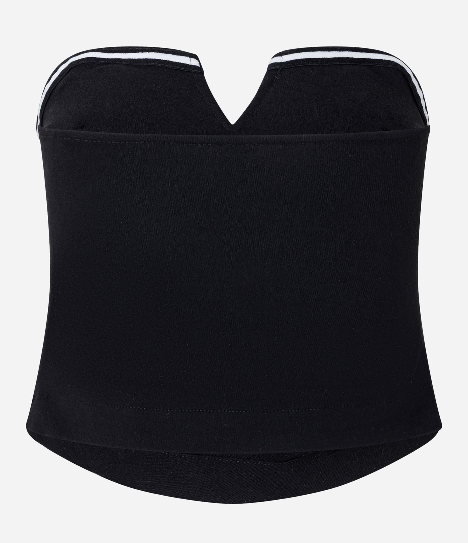 Blusa Sem Manga em Bengaline com Decote Estruturado e Franzidos Laterais Preto 5