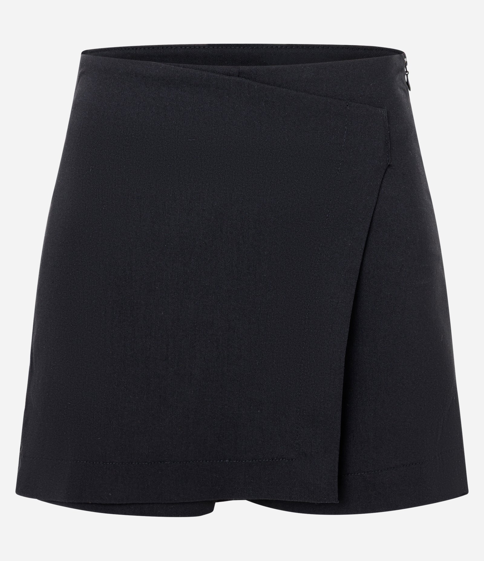 Short Saia Em Bengaline Com Sobreposição Assimétrica Ajustada Anthracite 4