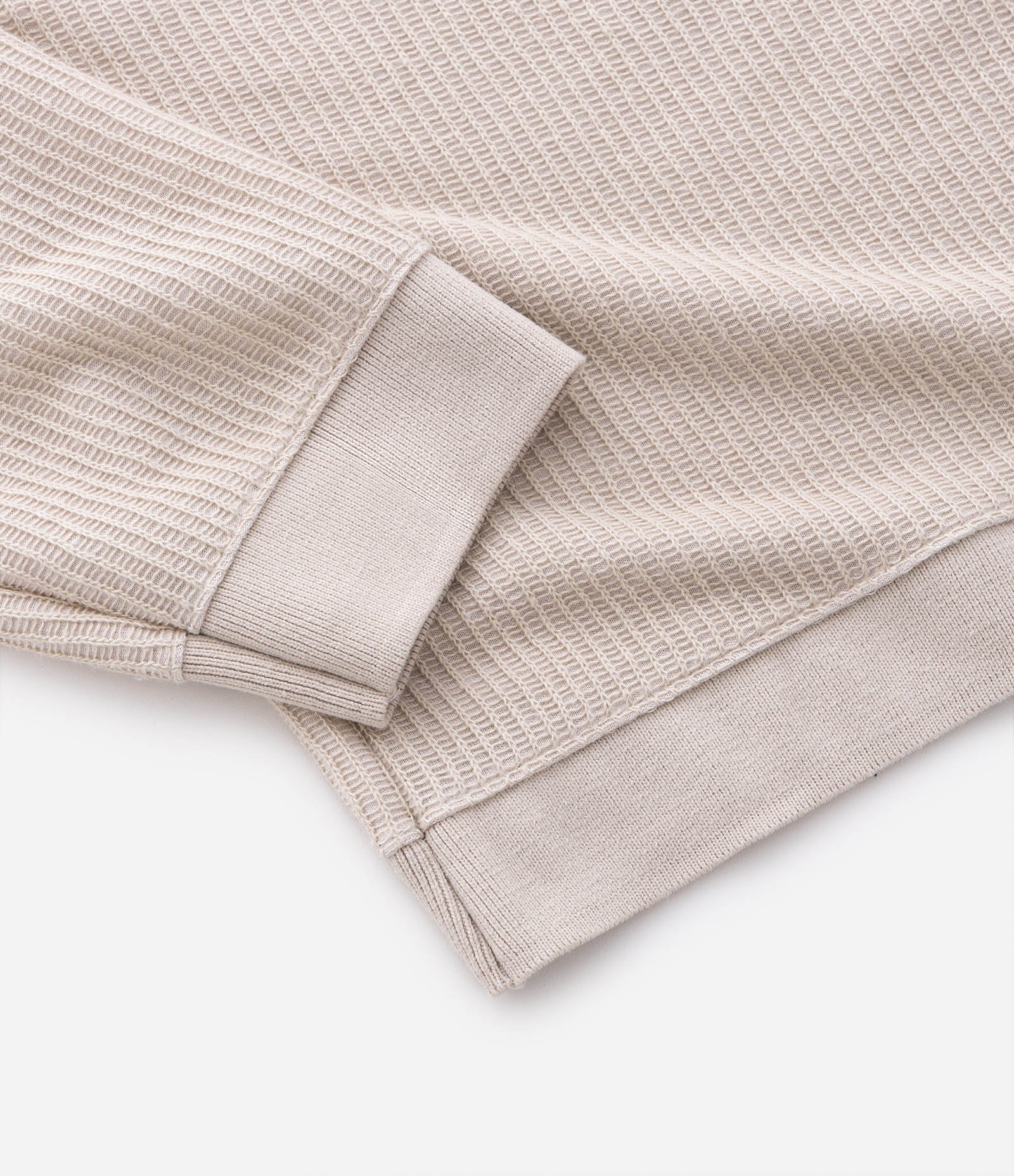 Camiseta Polo Manga Longa em Algodão Texturizado Cinza 5