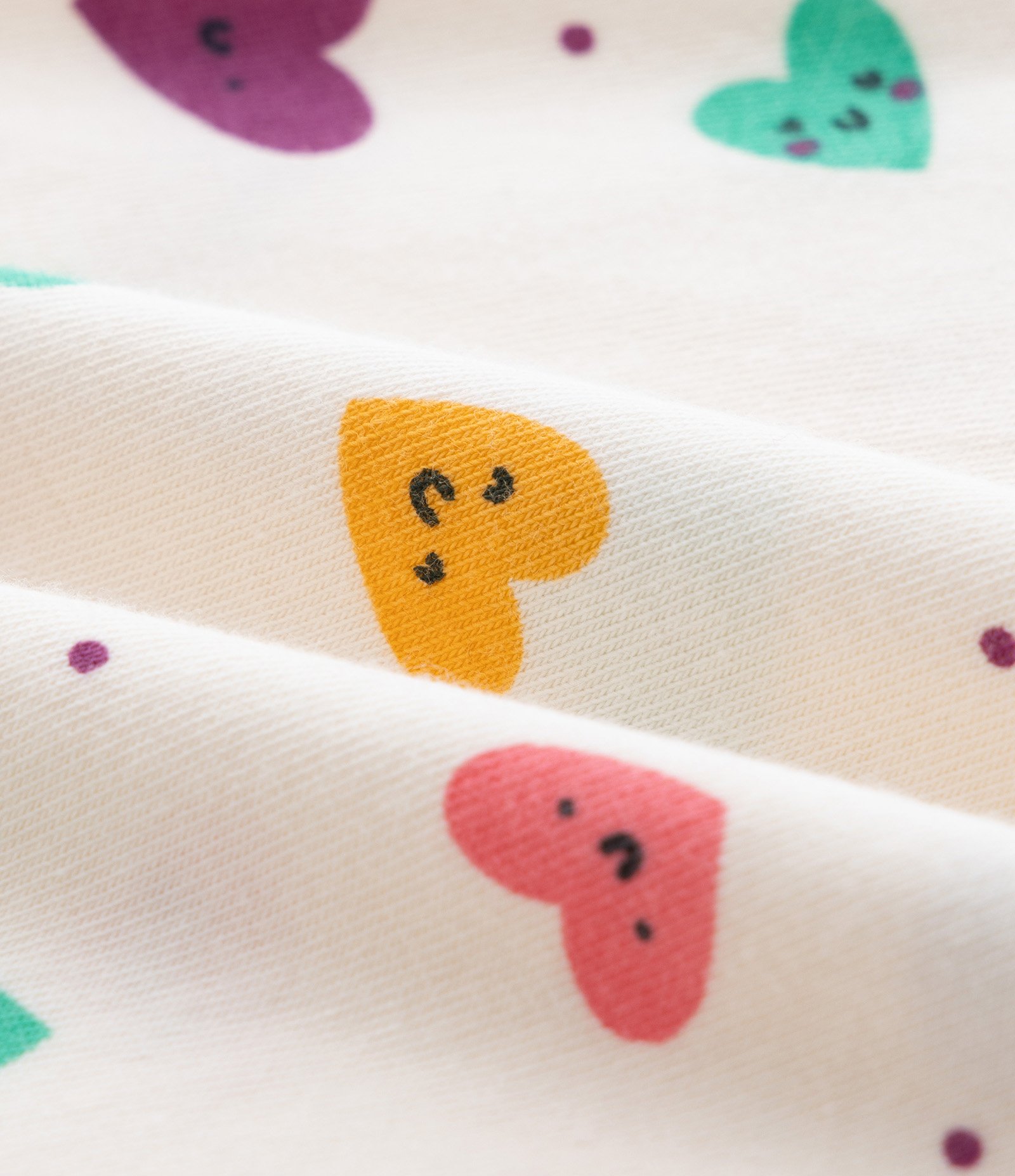 Conjunto Infantil Body com Calcinha Saia com Estampa de Corações – Tam RN a 18 Meses Off White 6