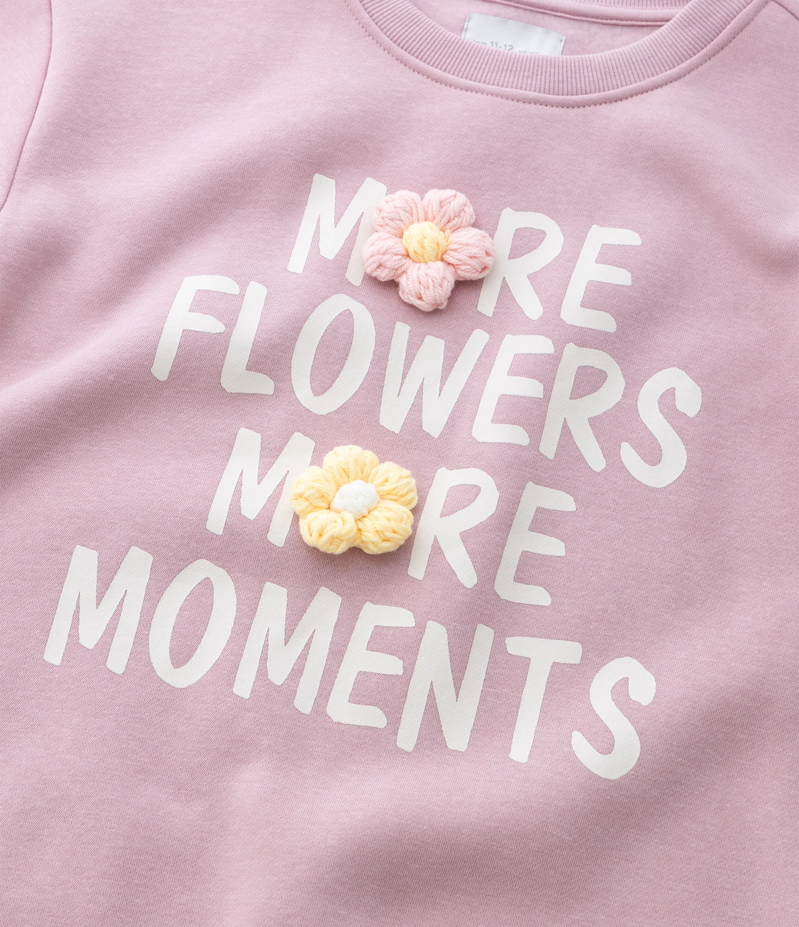 Casaco Infantil com Flores em Chenille em Efeito Crochê  – Tam 5 a 14 Anos Rosa 7