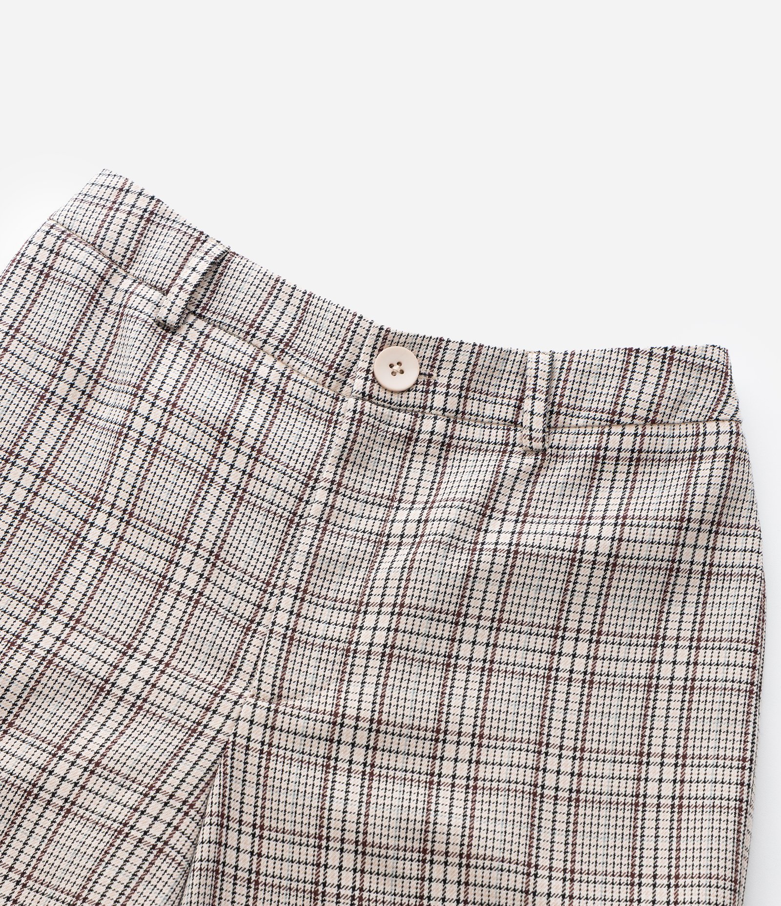 Calça Cargo Infantil em Alfaiataria Xadrez – Tam 5 a 14 Anos Bege 5