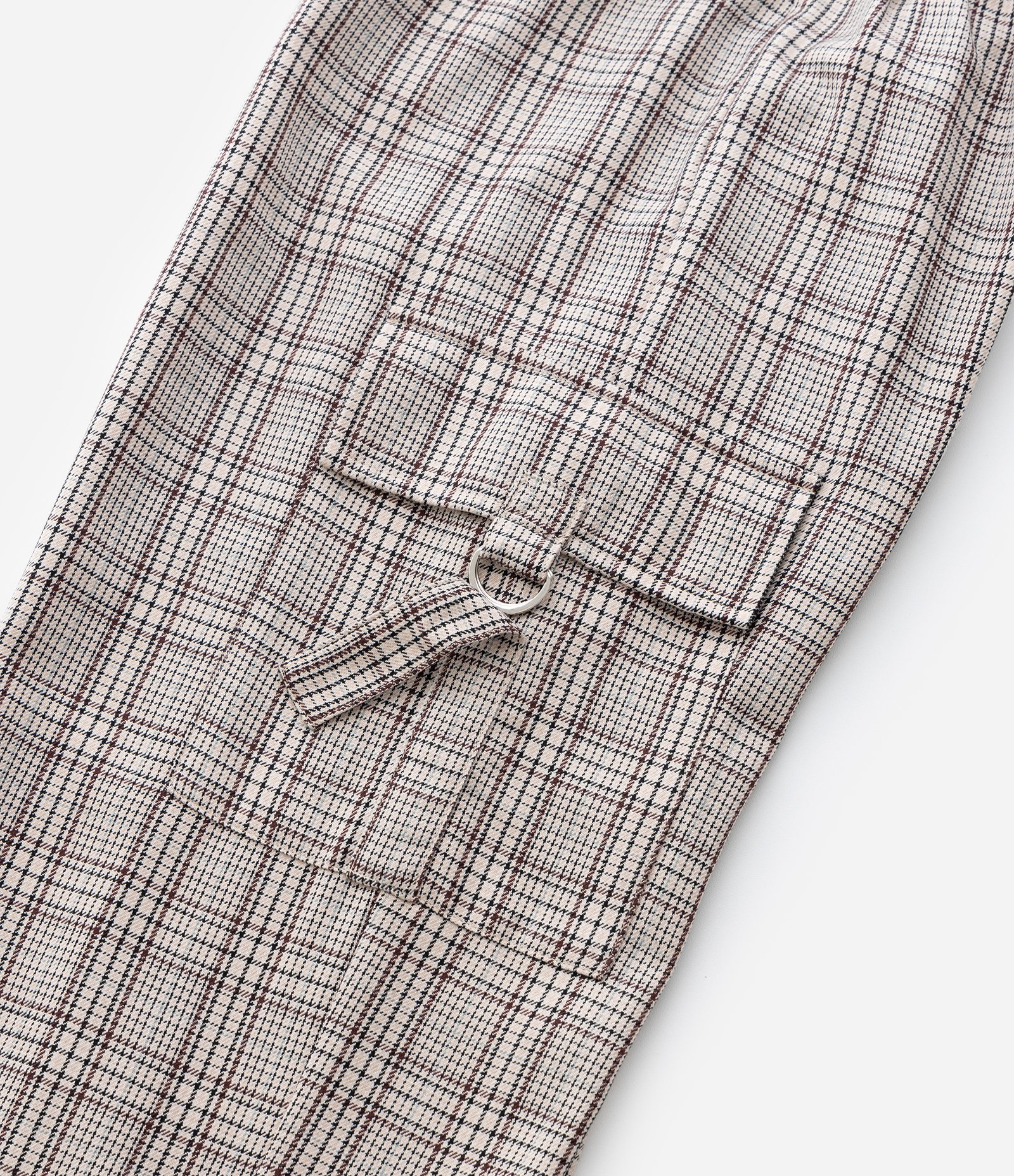 Calça Cargo Infantil em Alfaiataria Xadrez – Tam 5 a 14 Anos Bege 6