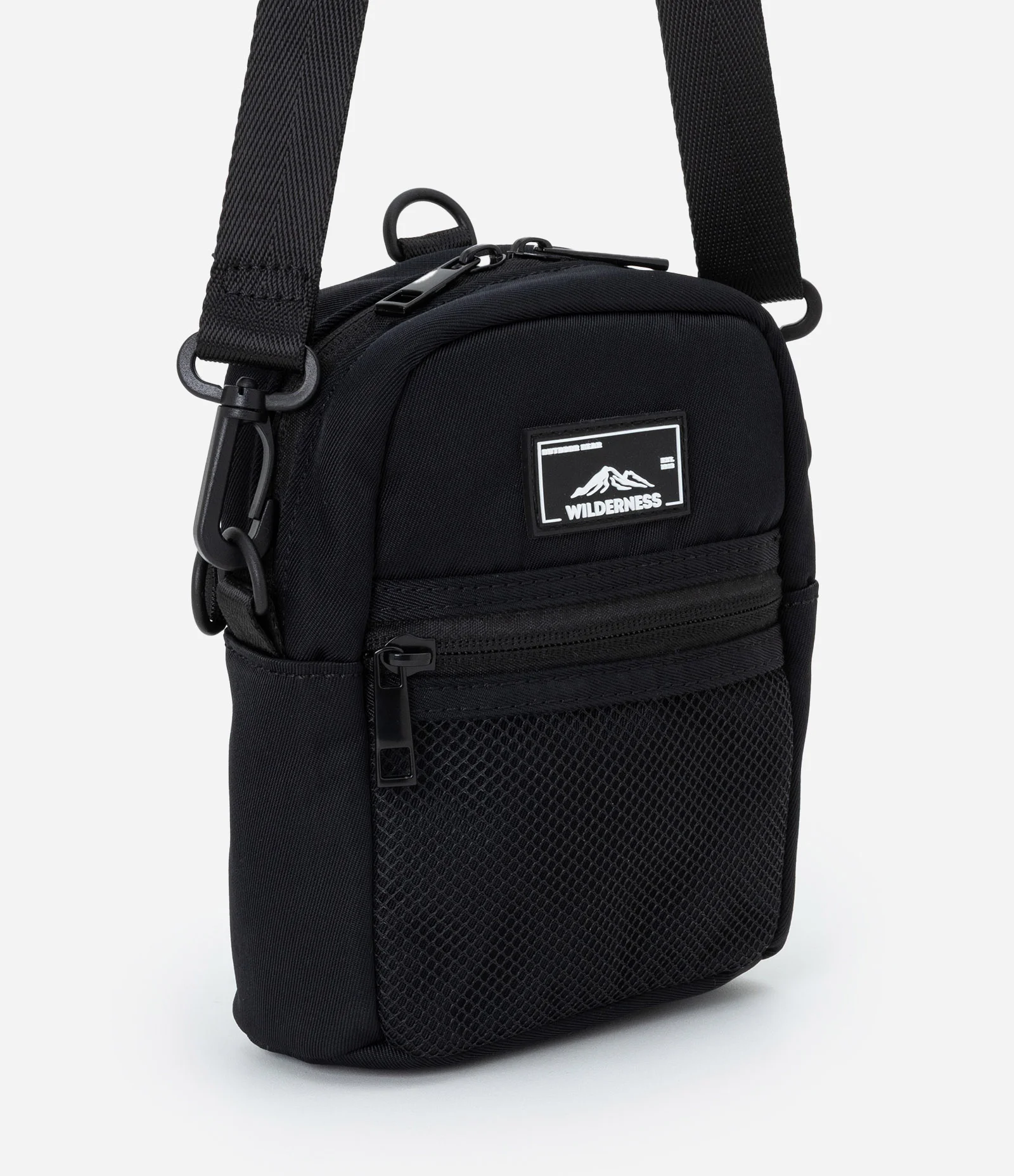 Bolsa Shoulder Bag com Logo de Paisagem Preto 1