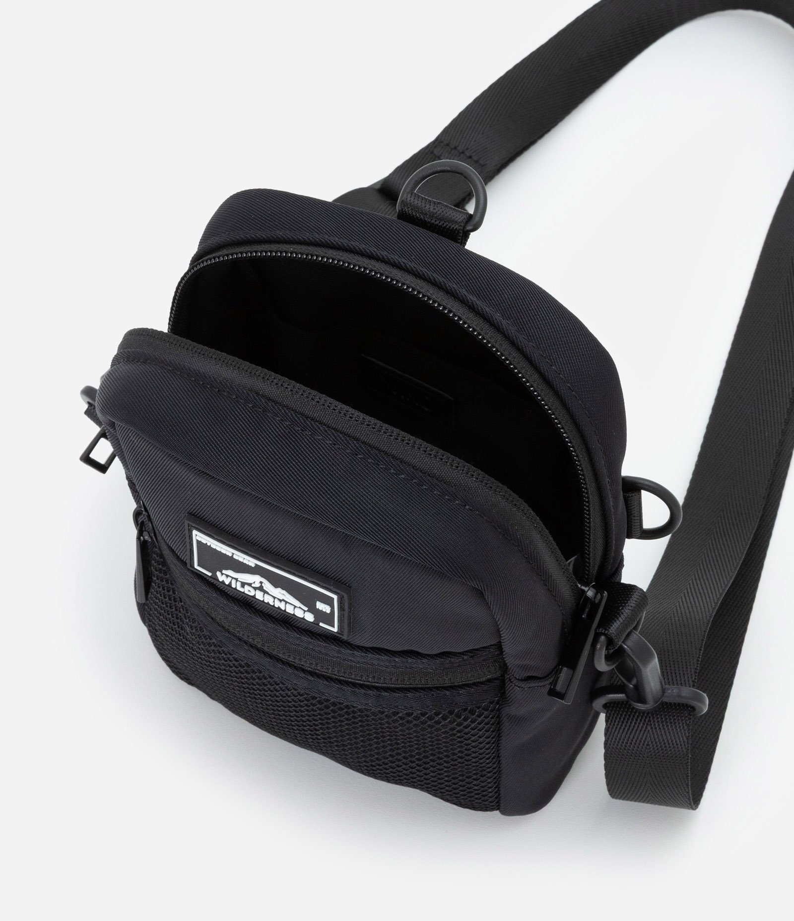 Bolsa Shoulder Bag com Logo de Paisagem Preto 5