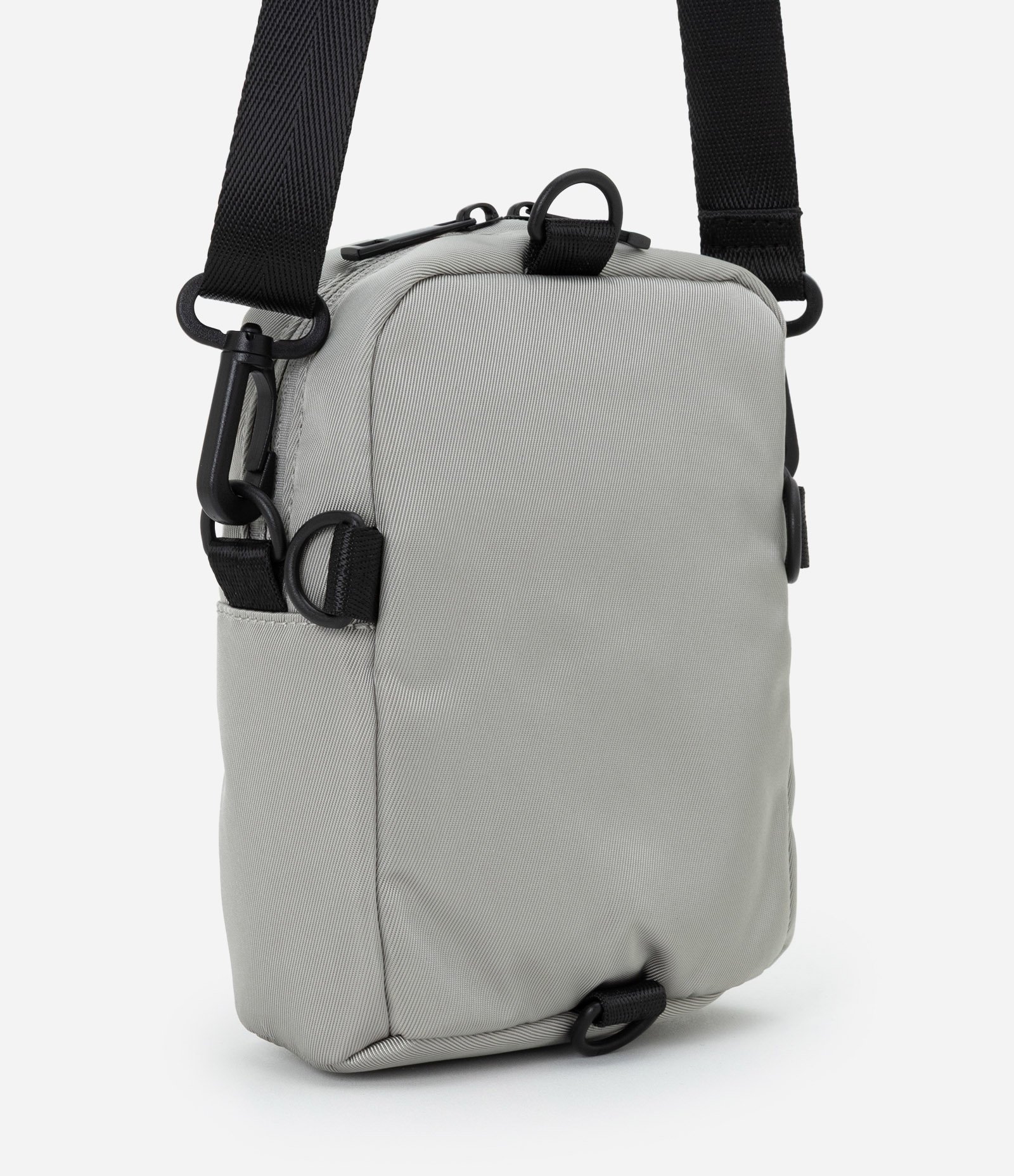 Bolsa Shoulder Bag com Logo de Paisagem Cinza 3