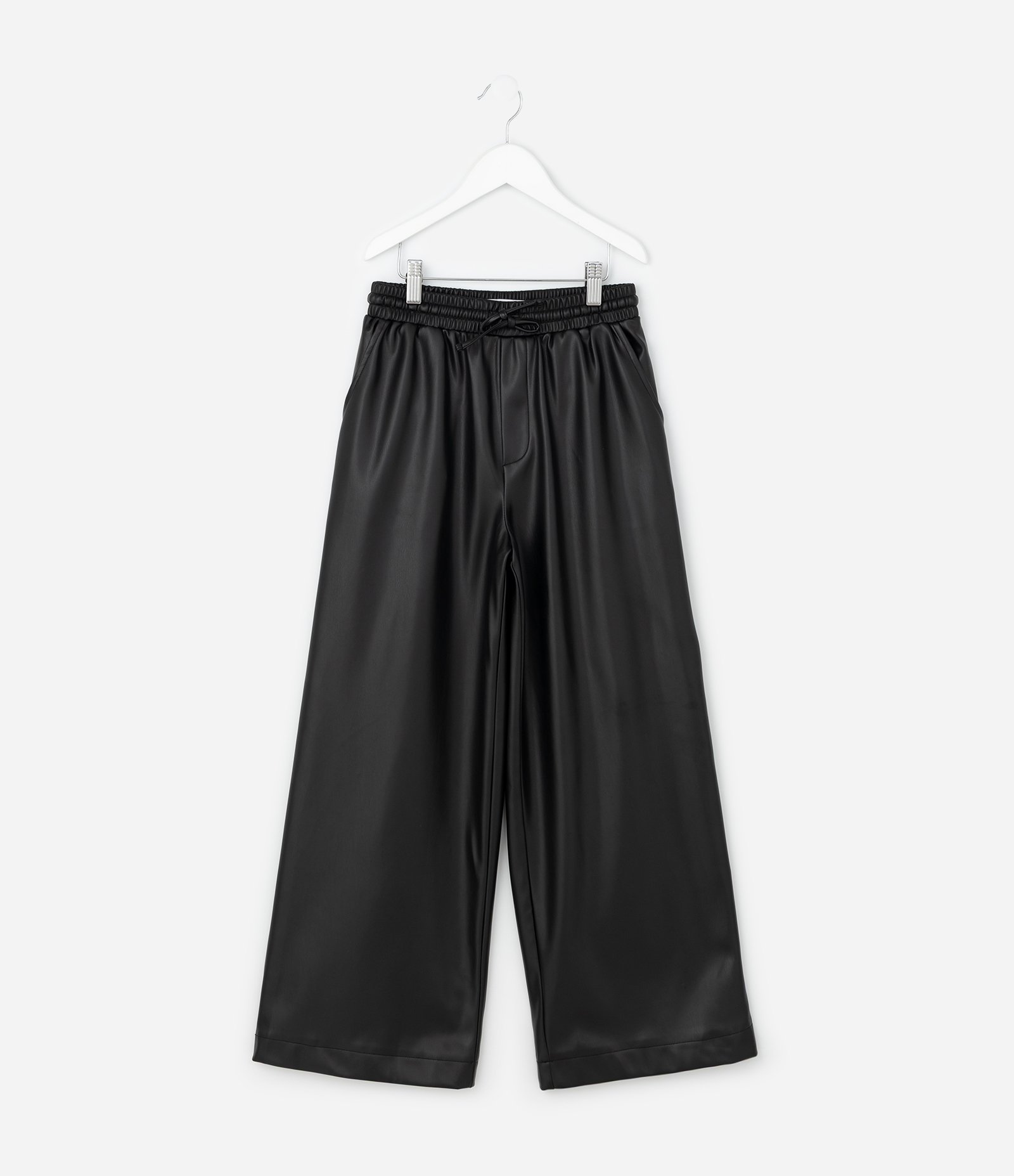 Calça Infantil Wide Leg com Cós Clochard – Tam 5 a 14 Anos Preto 1
