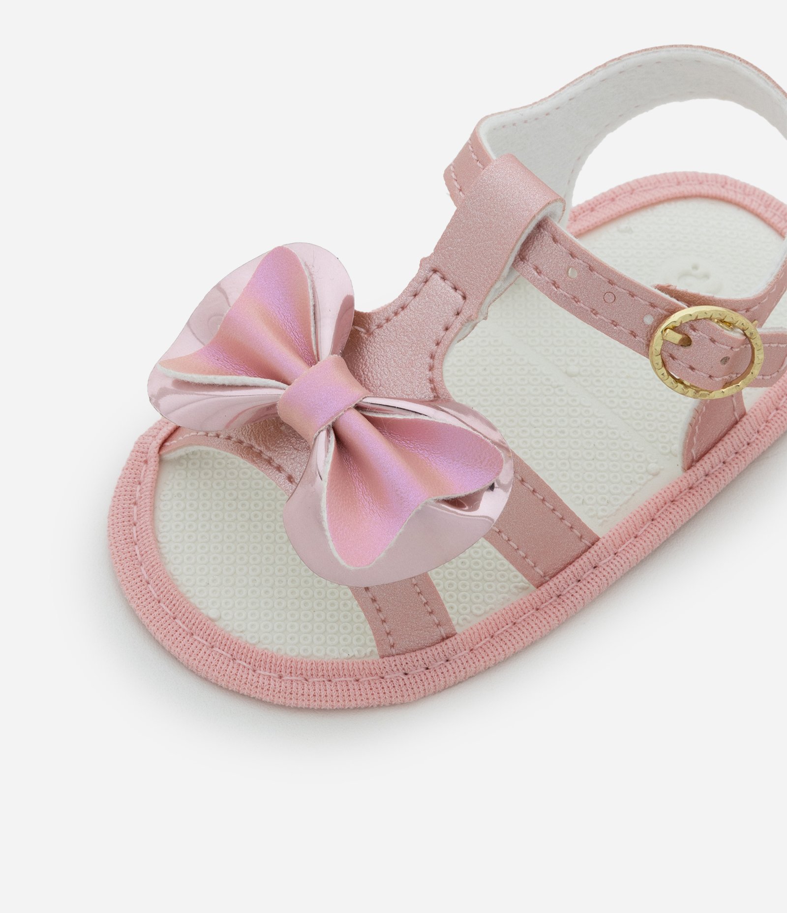Sandália Infantil em Pu com Lacinho - Tam 13 ao 16 Rosa 4