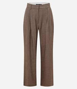 Calça Wide Leg Alfaiatada com Pregas Frontais