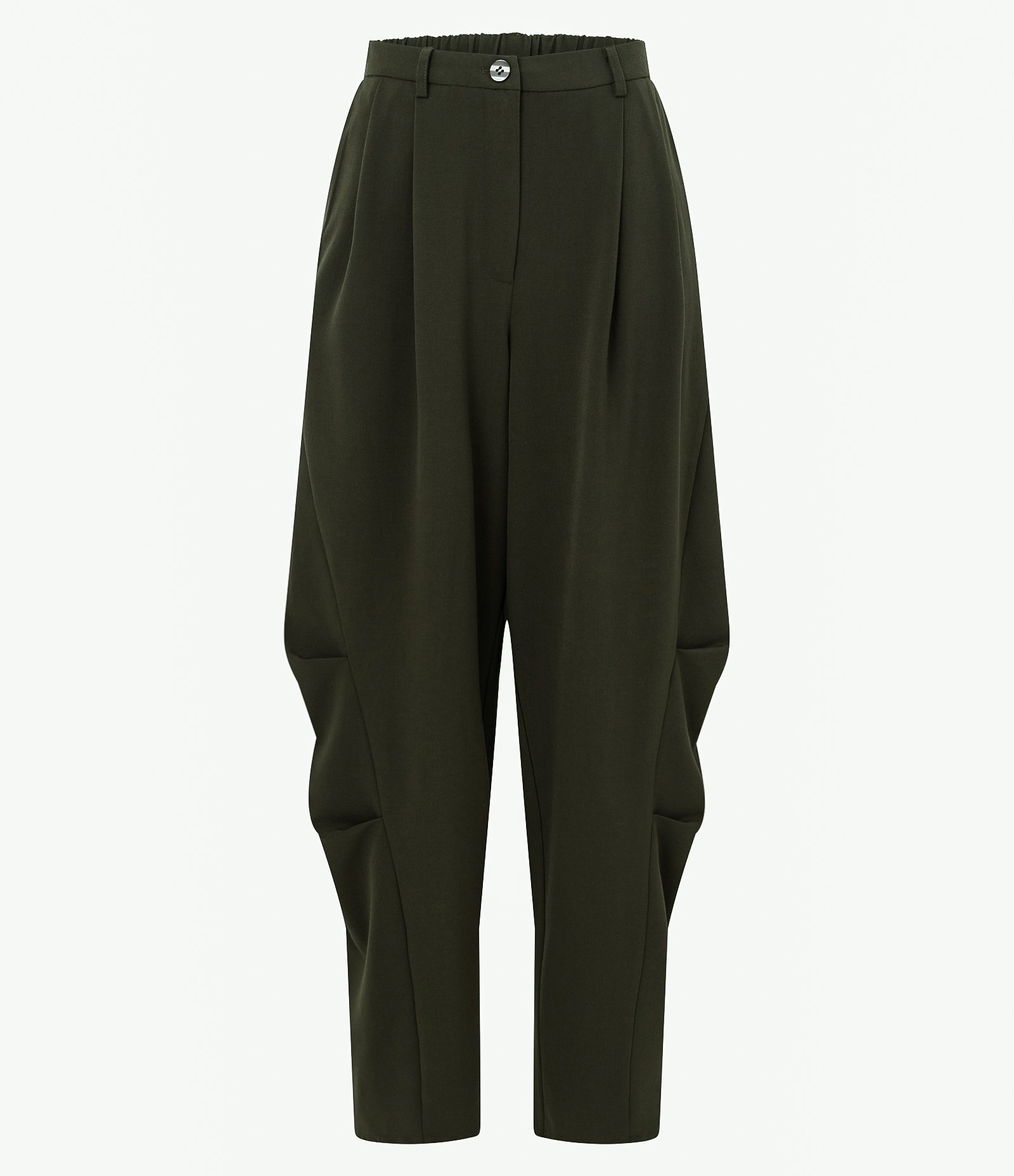 Calça Alfaiatada Barrel Verde Escuro 5