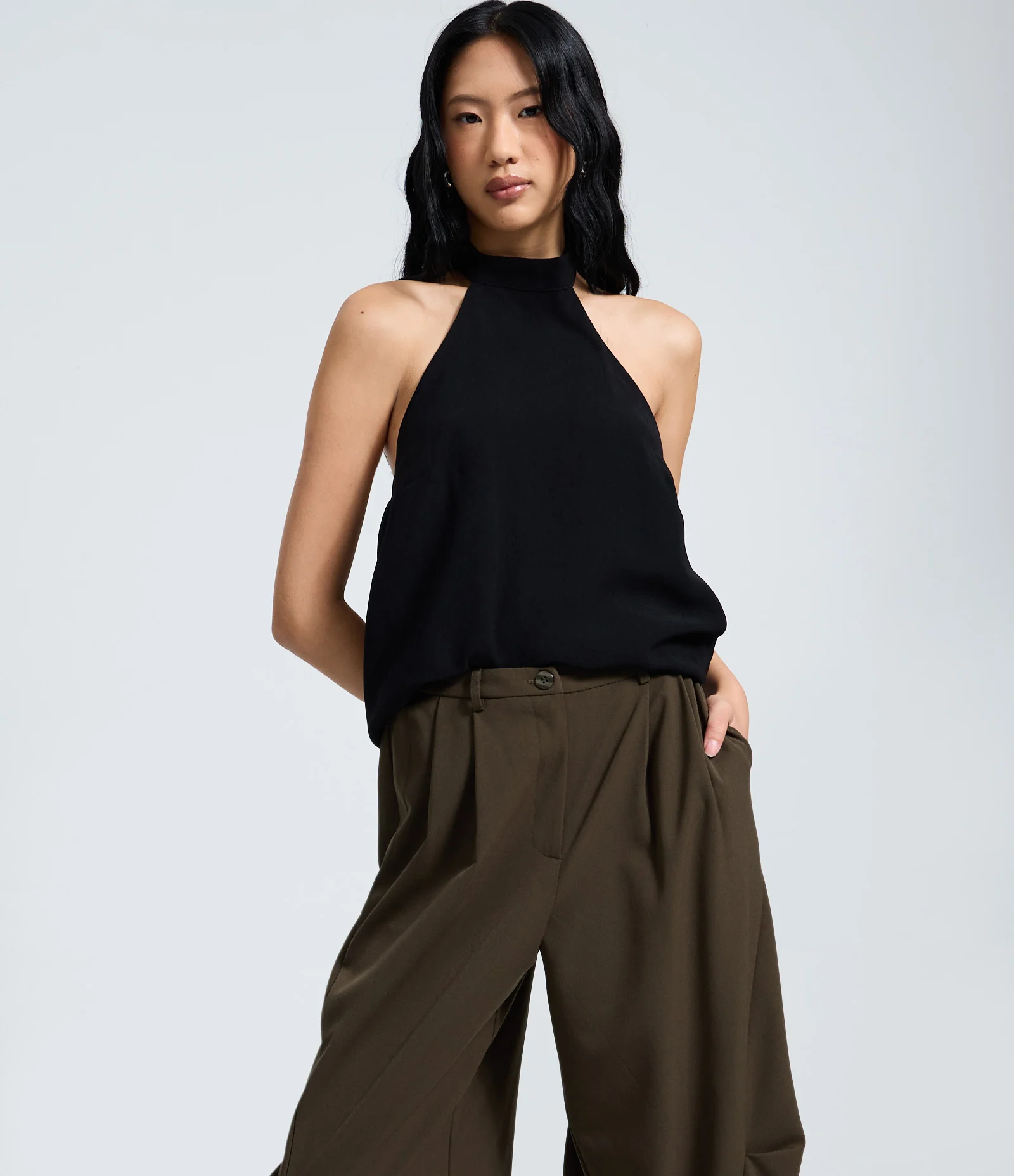 Calça Alfaiatada Barrel Verde Escuro 2