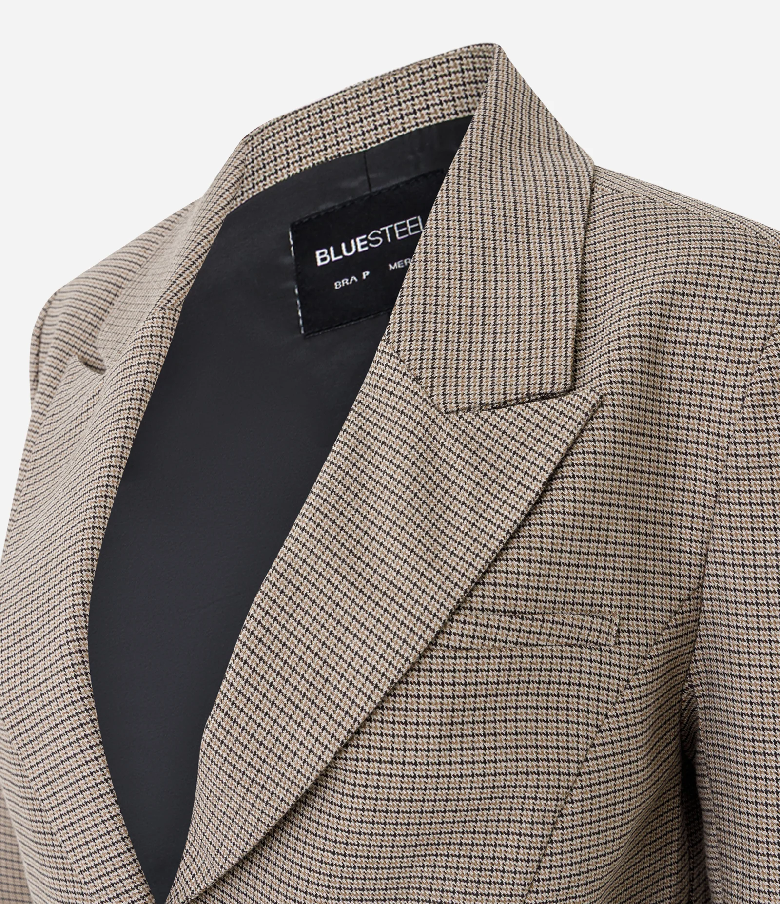 Blazer Cropped Alfaiatado com Estampa Xadrez Marrom 2