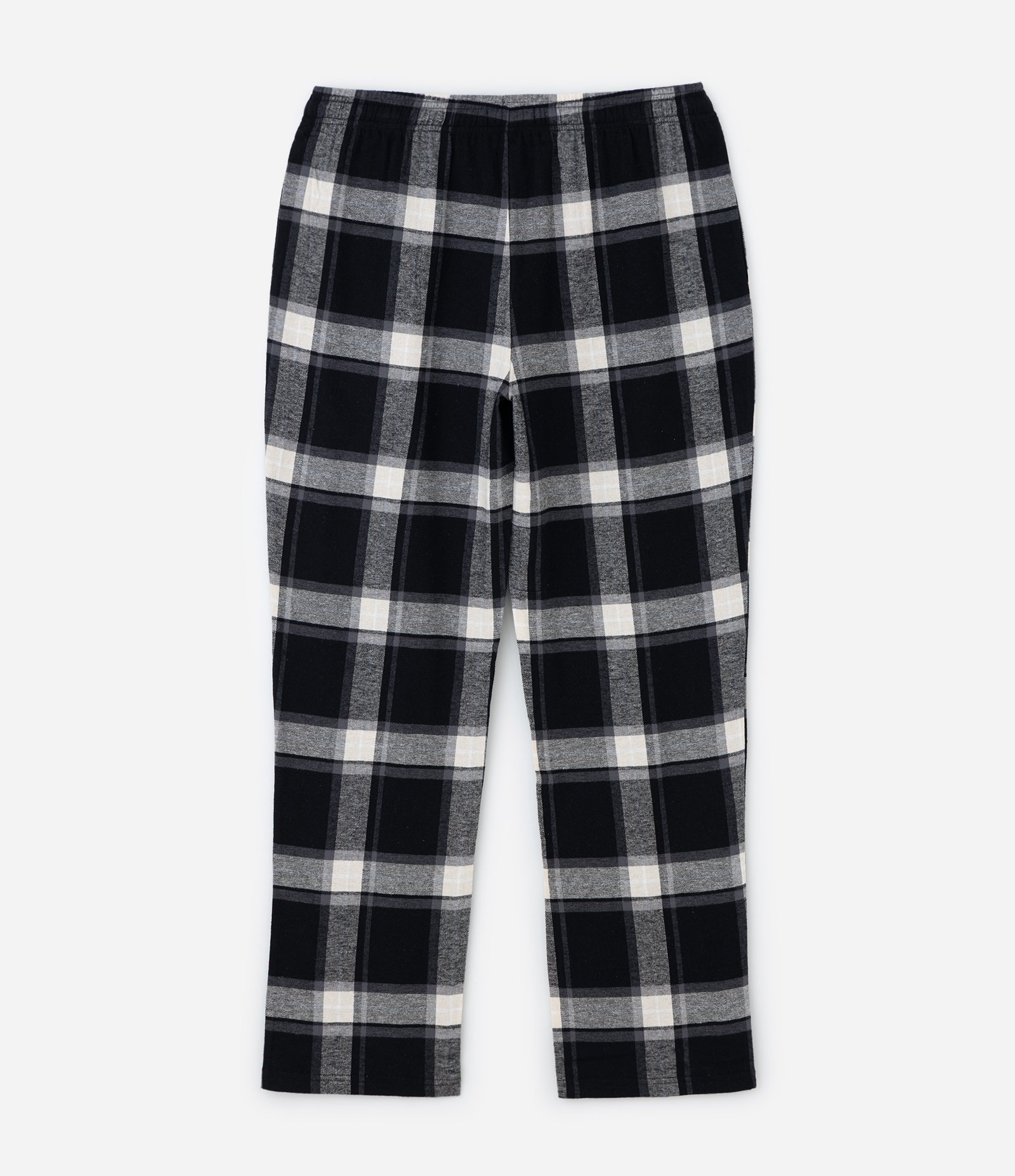 Calça de Pijama em Flanela Xadrez com Cordão no Cós Preto 6