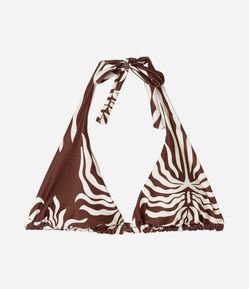 Biquíni Top Cortininha com Estampa Folhagem Curve & Plus Size