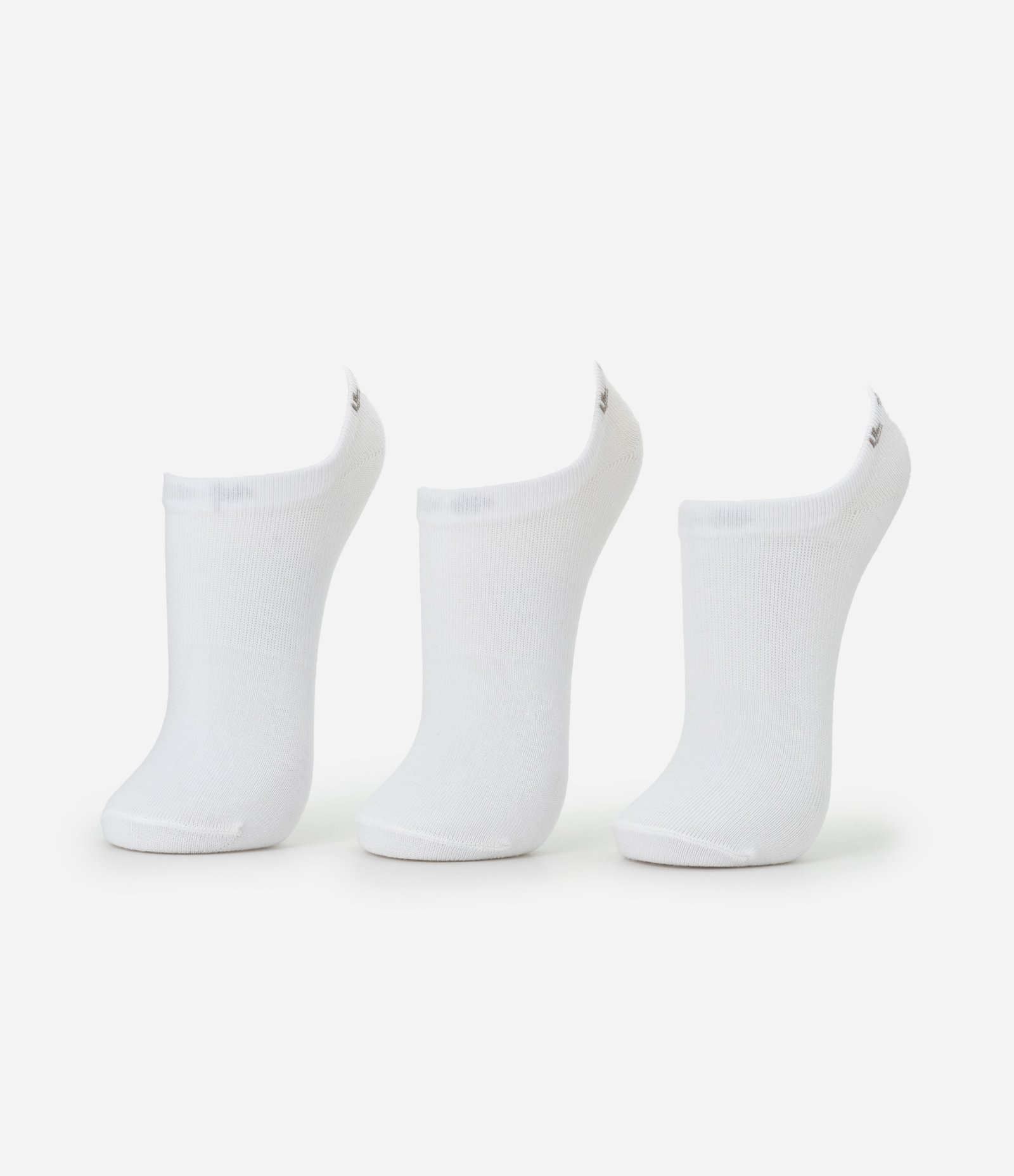 Kit 03 Meias Invisíveis Esportivas em Algodão Lupo Branco 1