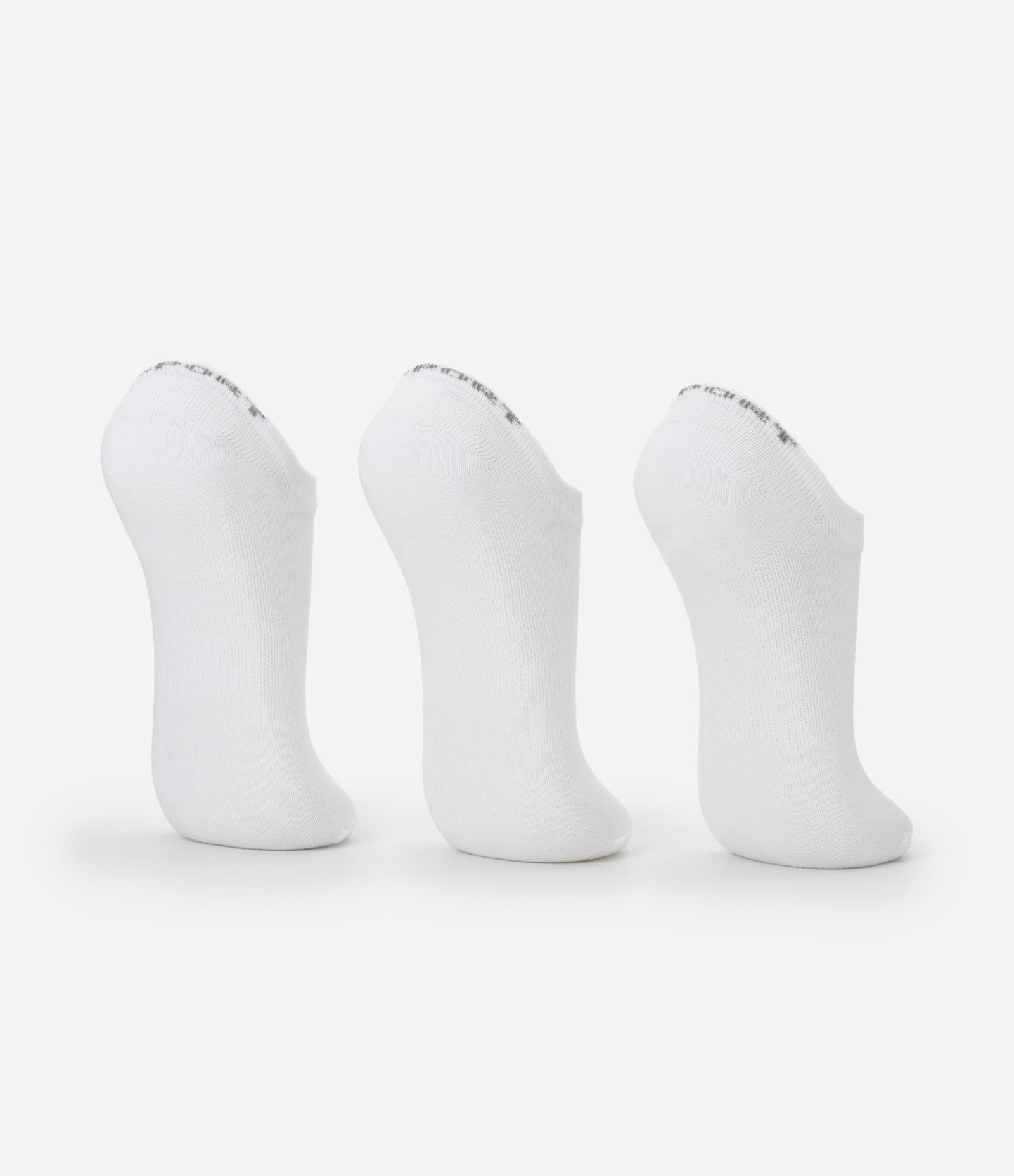 Kit 03 Meias Invisíveis Esportivas em Algodão Lupo Branco 3