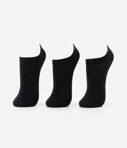Kit 03 Meias Invisíveis Esportivas em Algodão Lupo