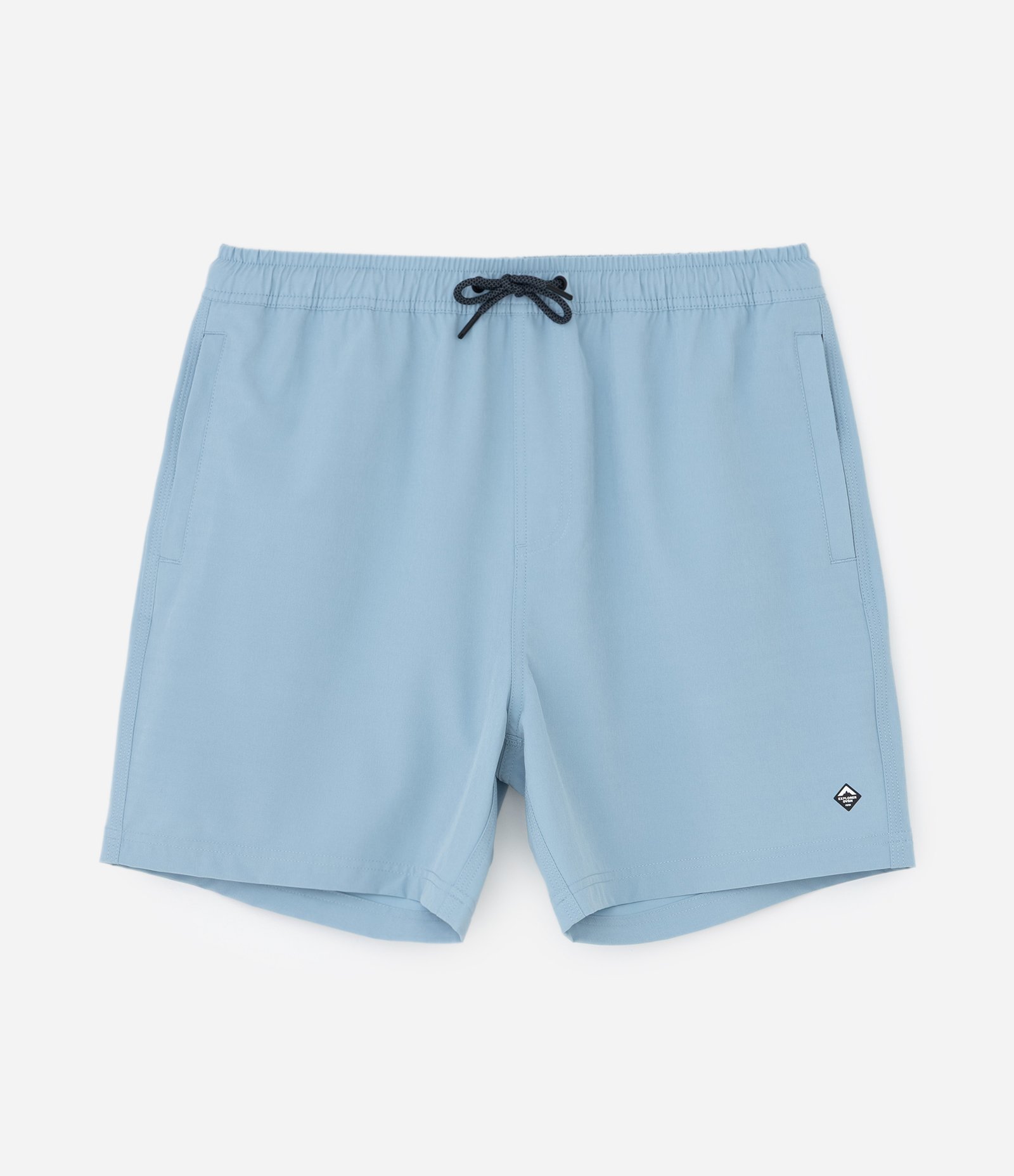 Bermuda com Detalhe de Etiqueta Emborrachada Azul Claro 1