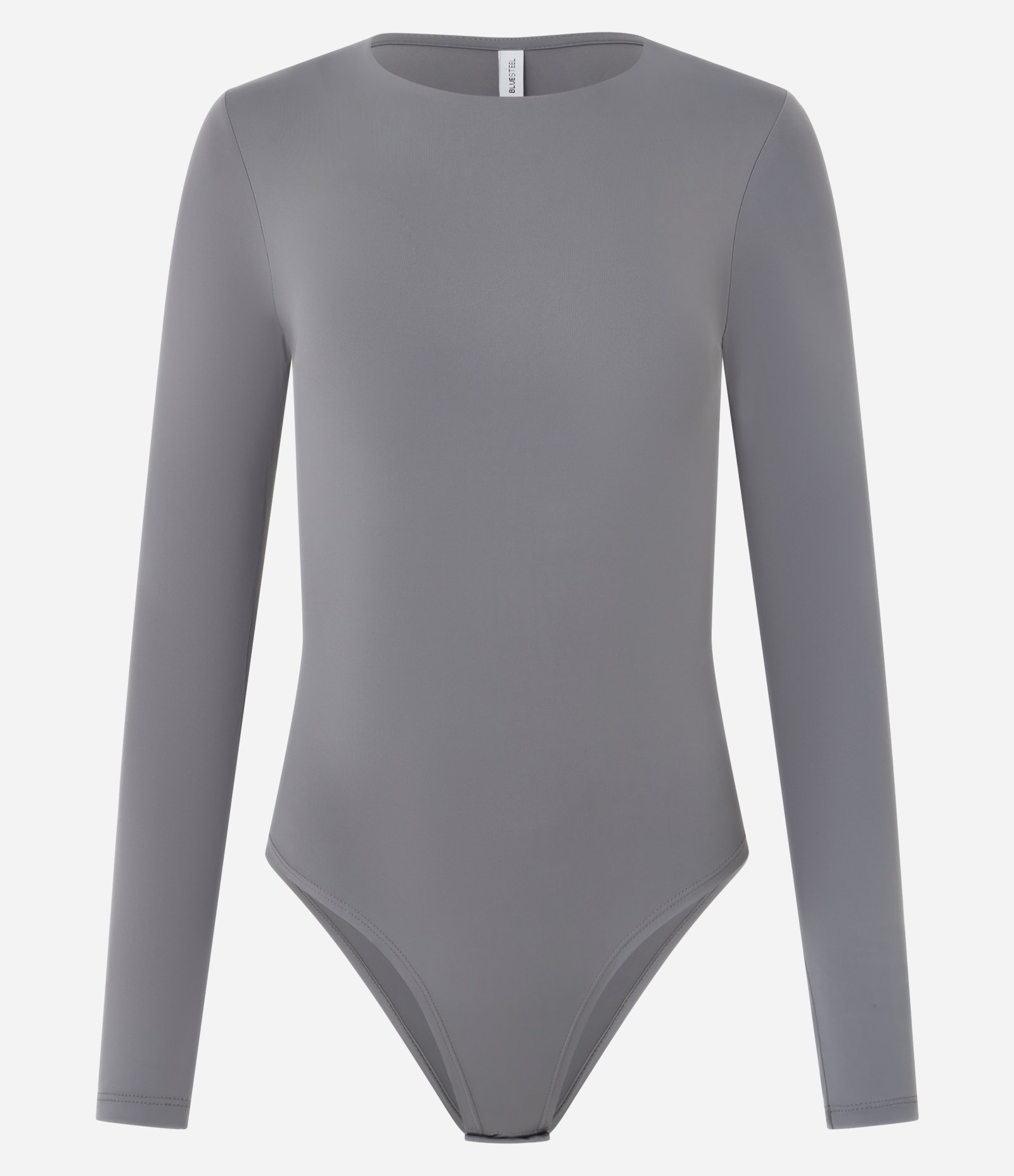 Body em Poliamida Manga Longa Cinza 4