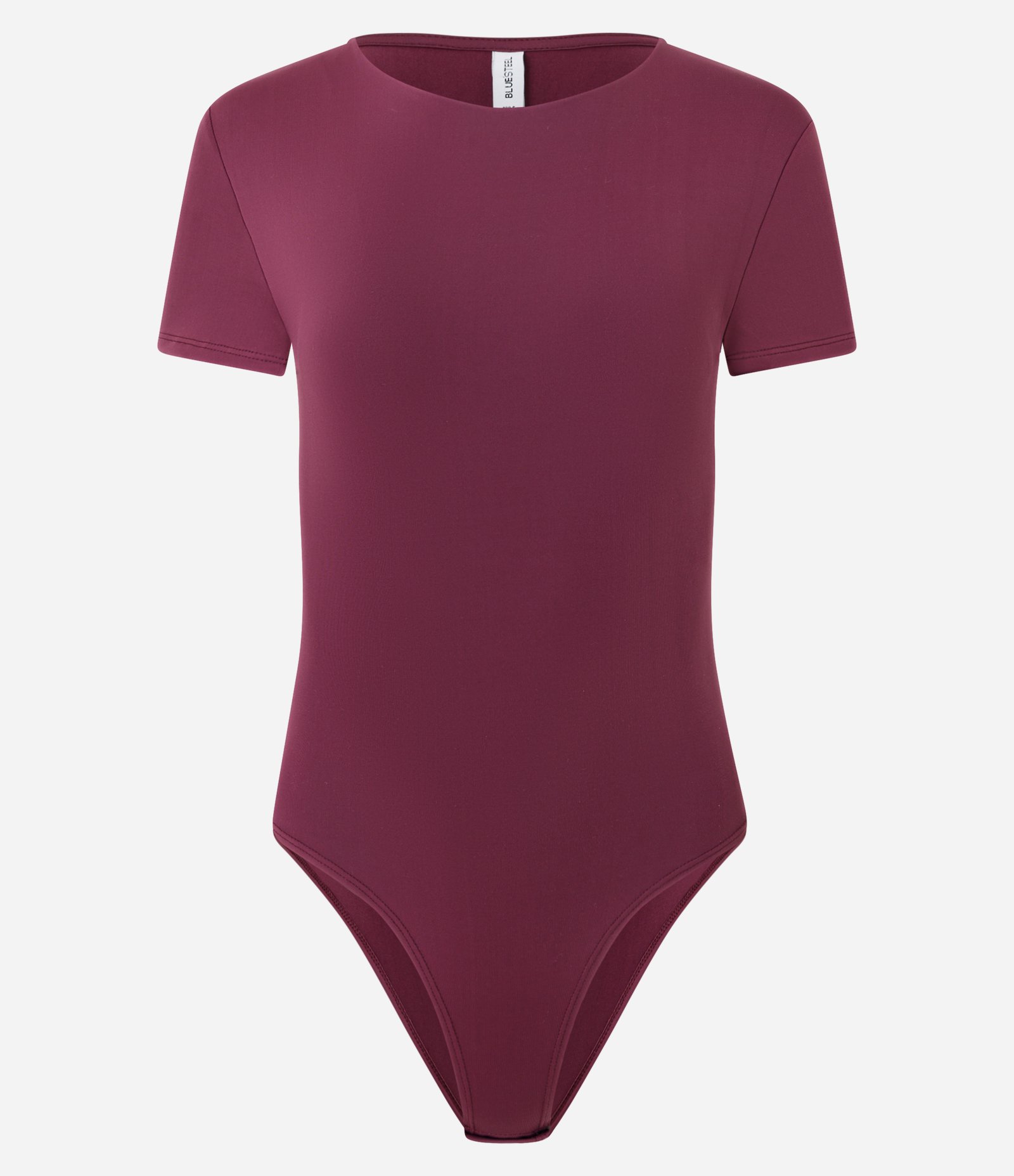 Body Básico em Poliamida com Mangas Curtas Vinho 4